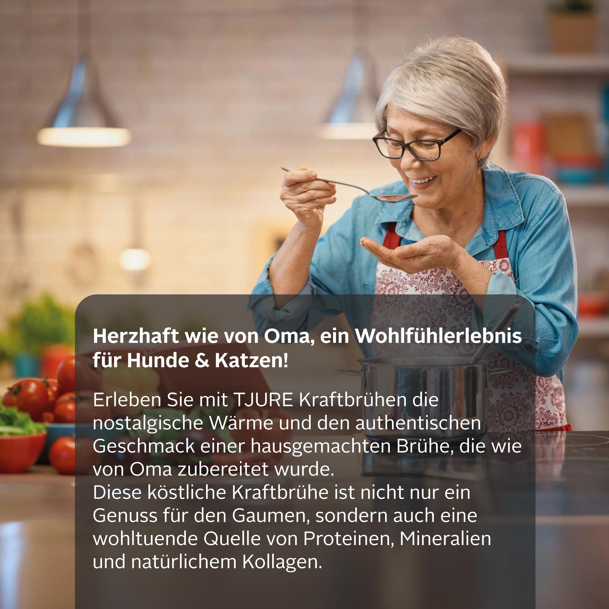 TJURE Katzensmoothie 4 + 2 Kraftbrühe Set | Ergänzungsfuttermittel für Katzen | 4 x 220 ml + 2 x 320 ml | Ideal als Futter Topping & Leckerli | 100 % natürliche Zutaten | Made in Germany