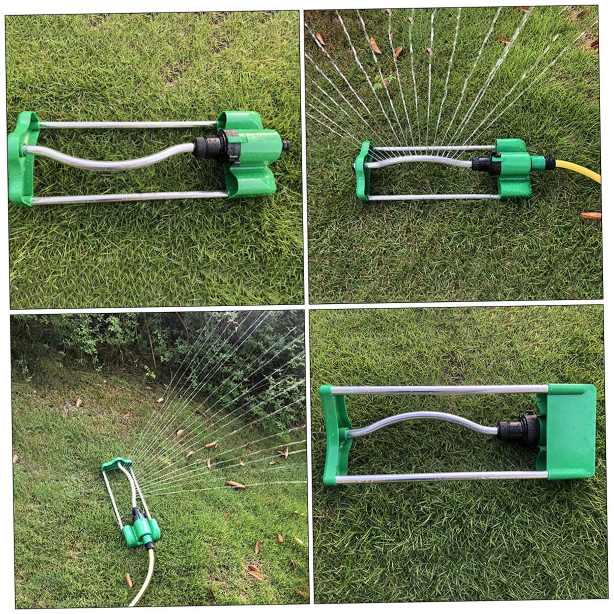 Irrigatore Oscillante da Giardino a 17 Fori, Testina in Lega di Alluminio e Plastica, Spruzzo Fine e Uniforme per Prato e Orto