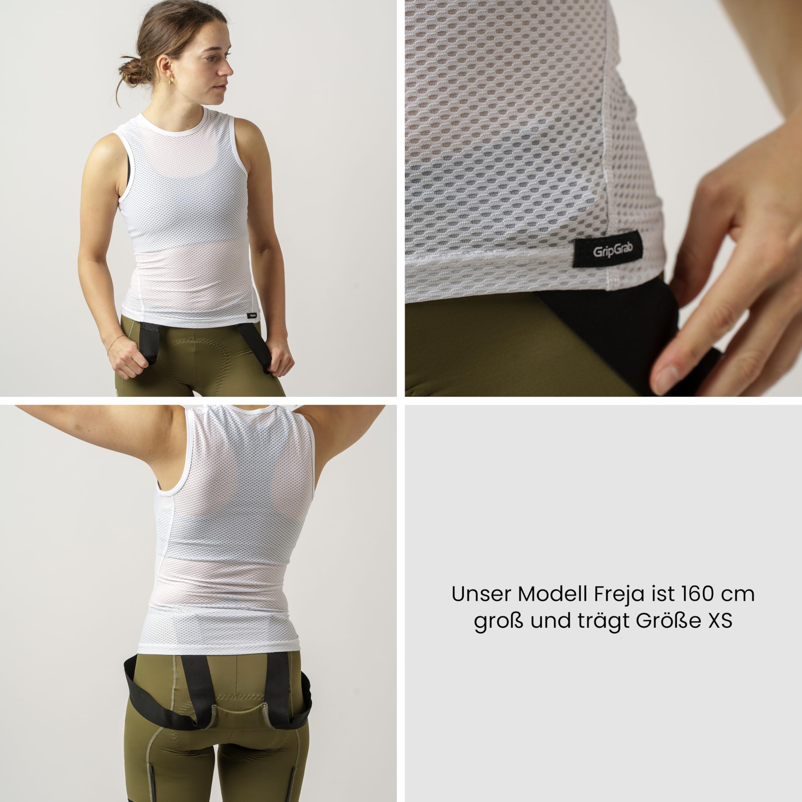 GripGrab Women's Ultralight Cool Mesh Sommer Fahrrad Unterhemd Damen | Ärmellos, Race Fit, Polygiene Anti-Geruch, atmungsaktiv - ideales Funktionsunterhemd für Rennrad, MTB & Indoor Cycling