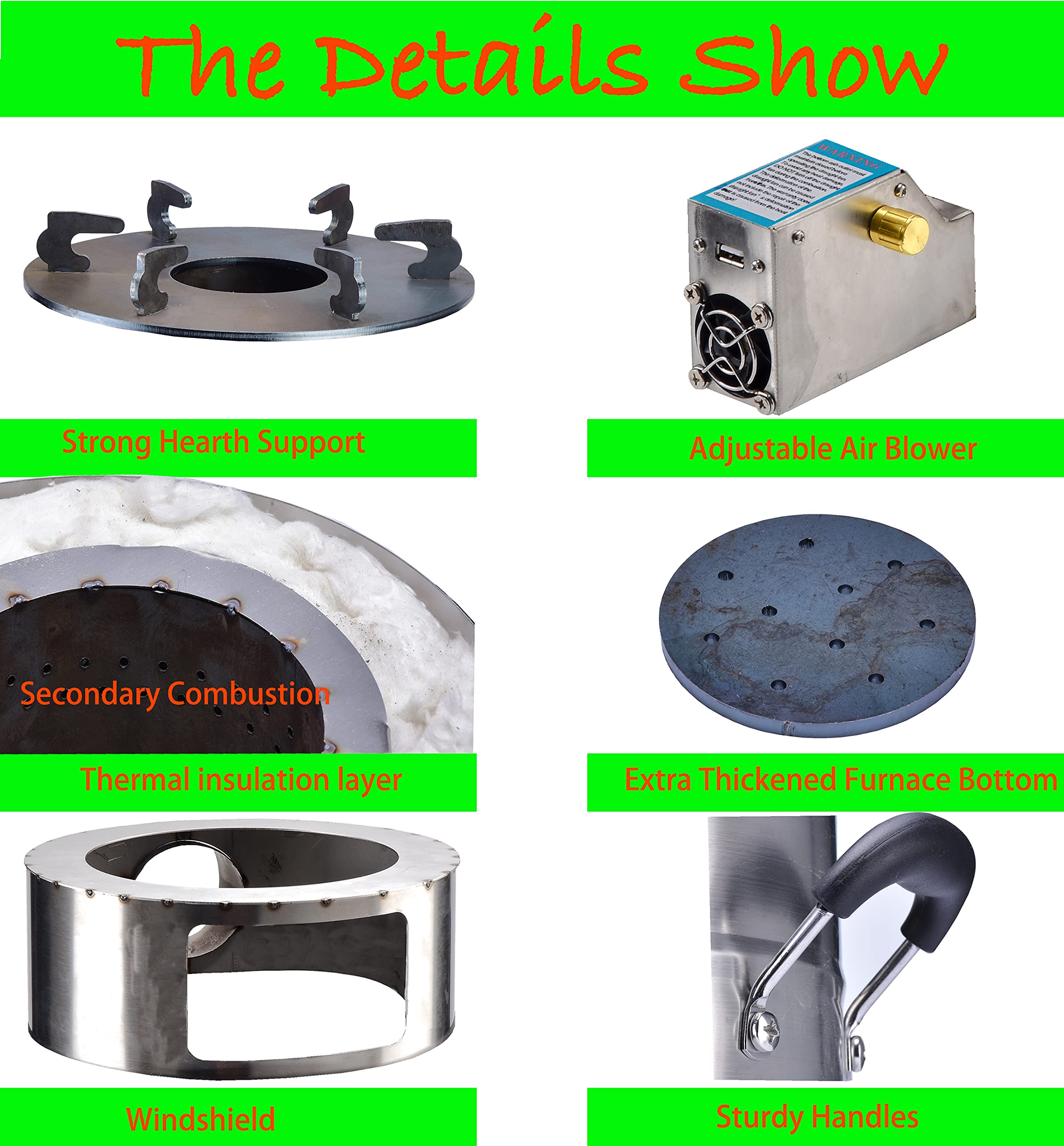 Rocket Stove With Handles, A Portable Wood Burning Camping Stove With