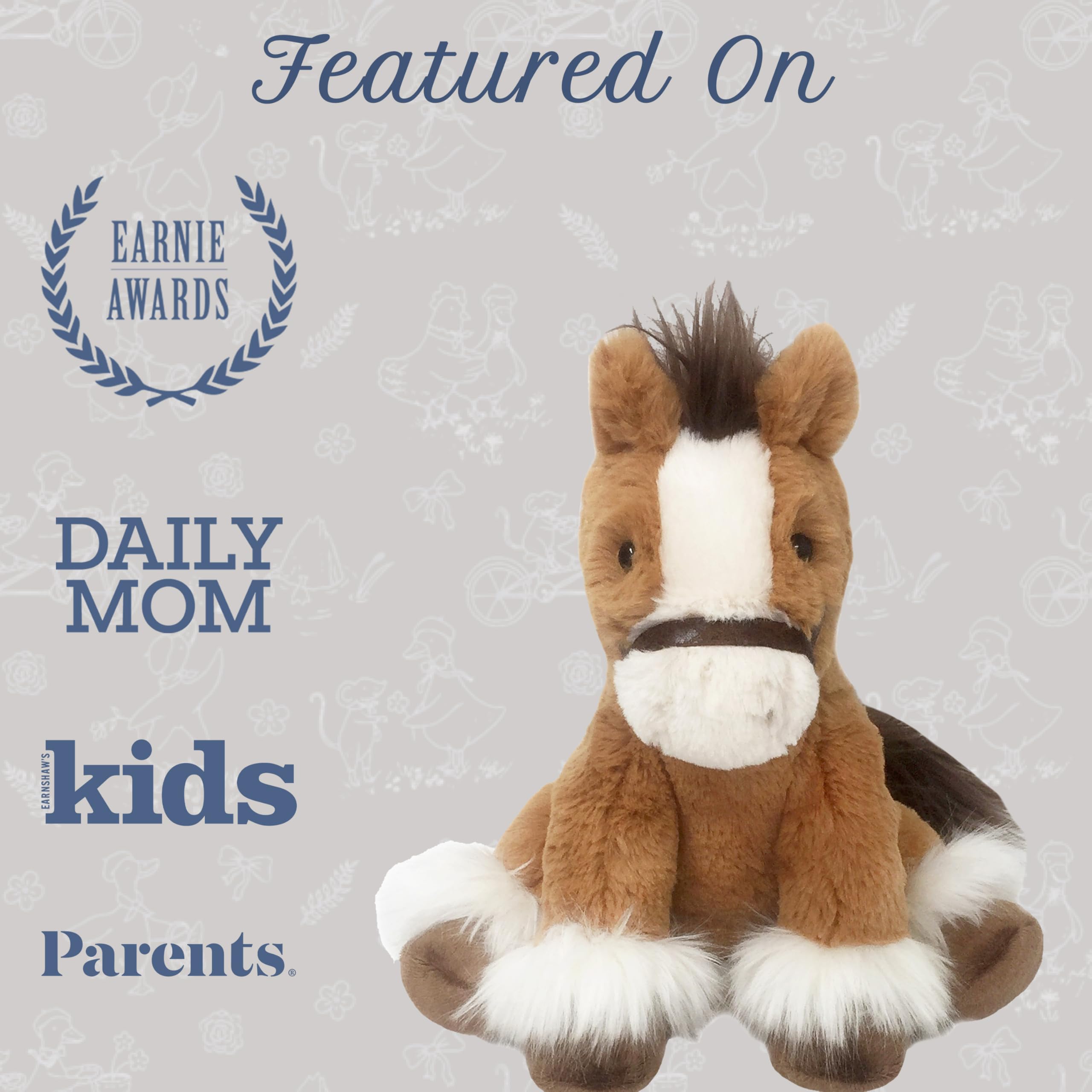 Amazon.com: MON AMI Truffles The Horse 10-Inch Stuffed Pony Toy