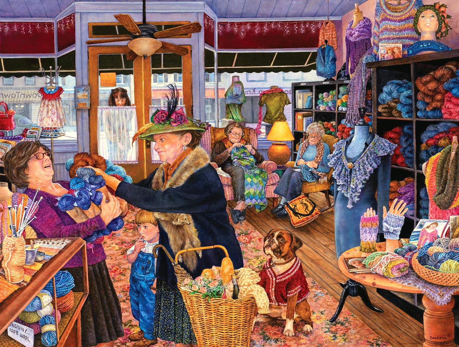 Amazon.com: SUNSOUT INC - The Knit Shop - 500 pc Jigsaw Puzzle by