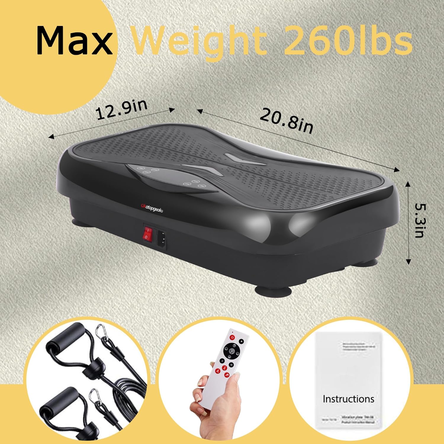 Vibration Plate Exercise Machine, Vibrating Plate Fitness Pl...