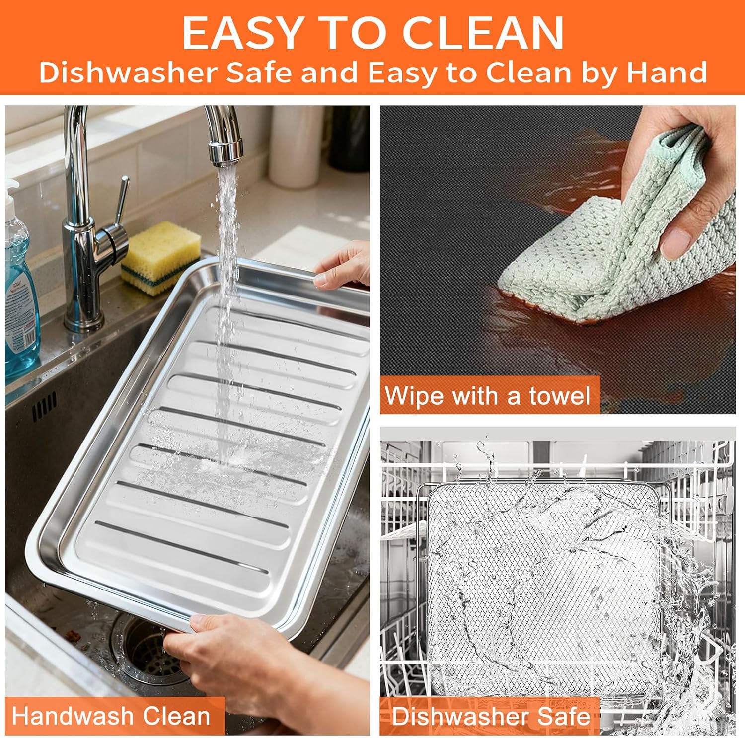 GWY Air Fryer Accessories for Emeril Lagasse French Door 360 Extra Large Dual Zone 25 QT Oven, Baking Set with Air Fryer Basket Baking Pan Tray Disposable Parchment Paper Reusable Baking Mat Cookware image 5