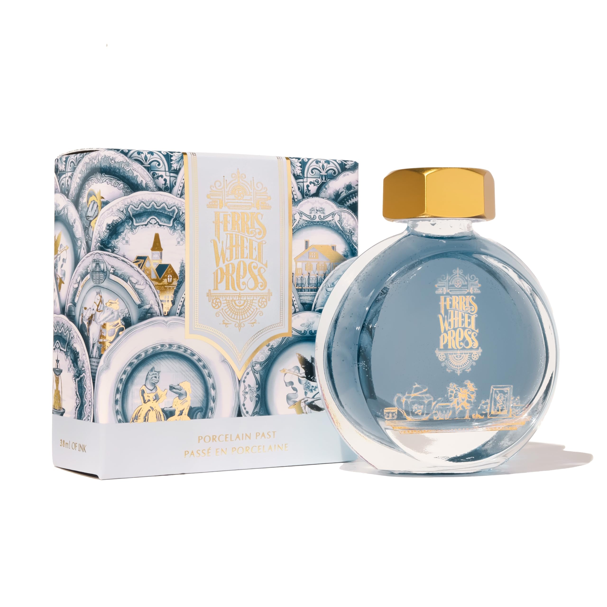 Ferris Wheel Press Ink, Everyday Ink Collection, Porcelain Past, Nimbus Blue, 38ml Fountain Pen Ink Bottle โ image 1