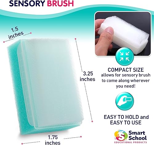Miniatura 3 de Smart School Educational Products Cepillo sensorial. Cepillos sensoriales terapéuticos para aula, OT. (color mixto, paquete de 6)