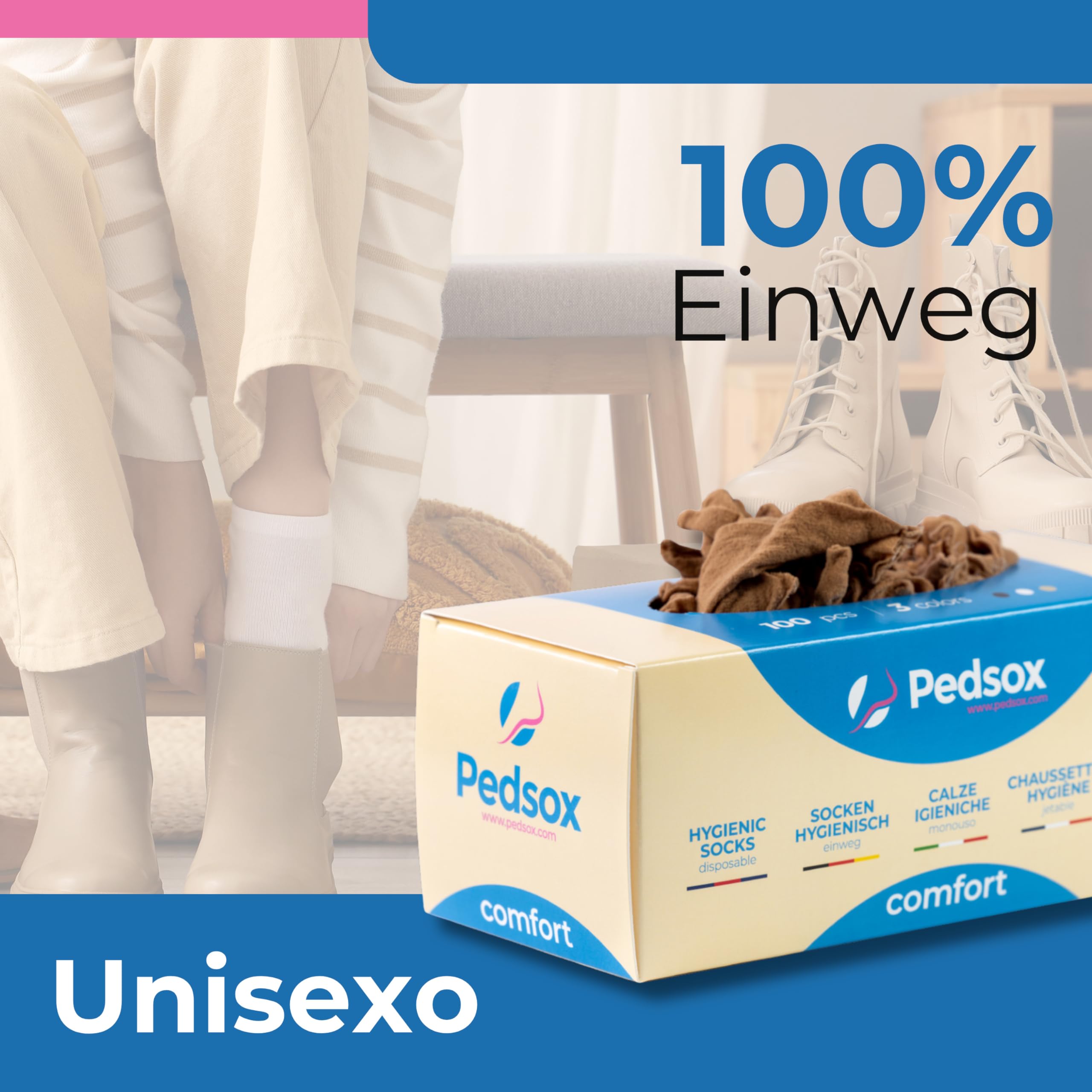 Refill 500 Stück Hygiene-Socken Comfort mit Spender