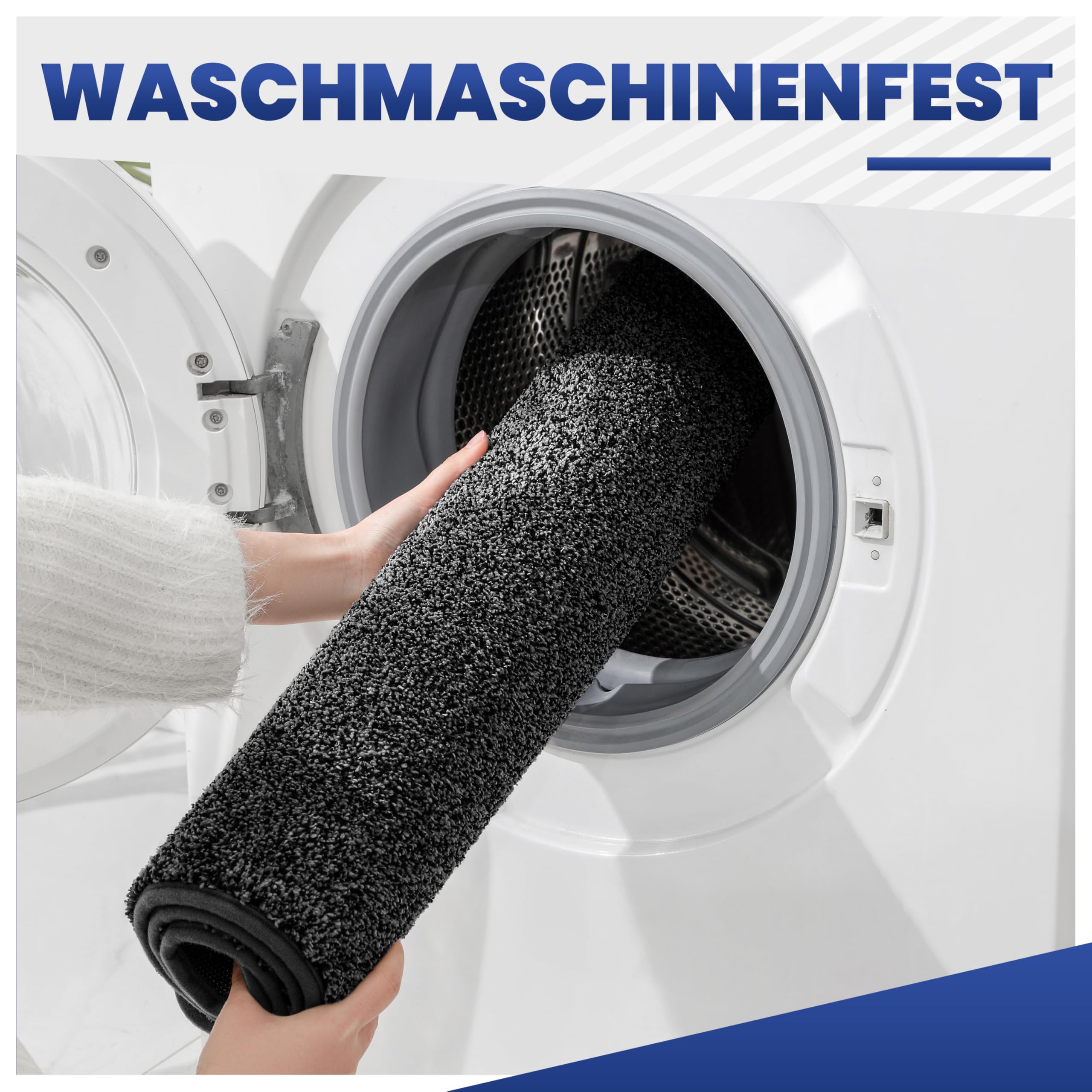 Mibao Fußmatte innen - flauschig & saugstark - Schmutzfangmatte