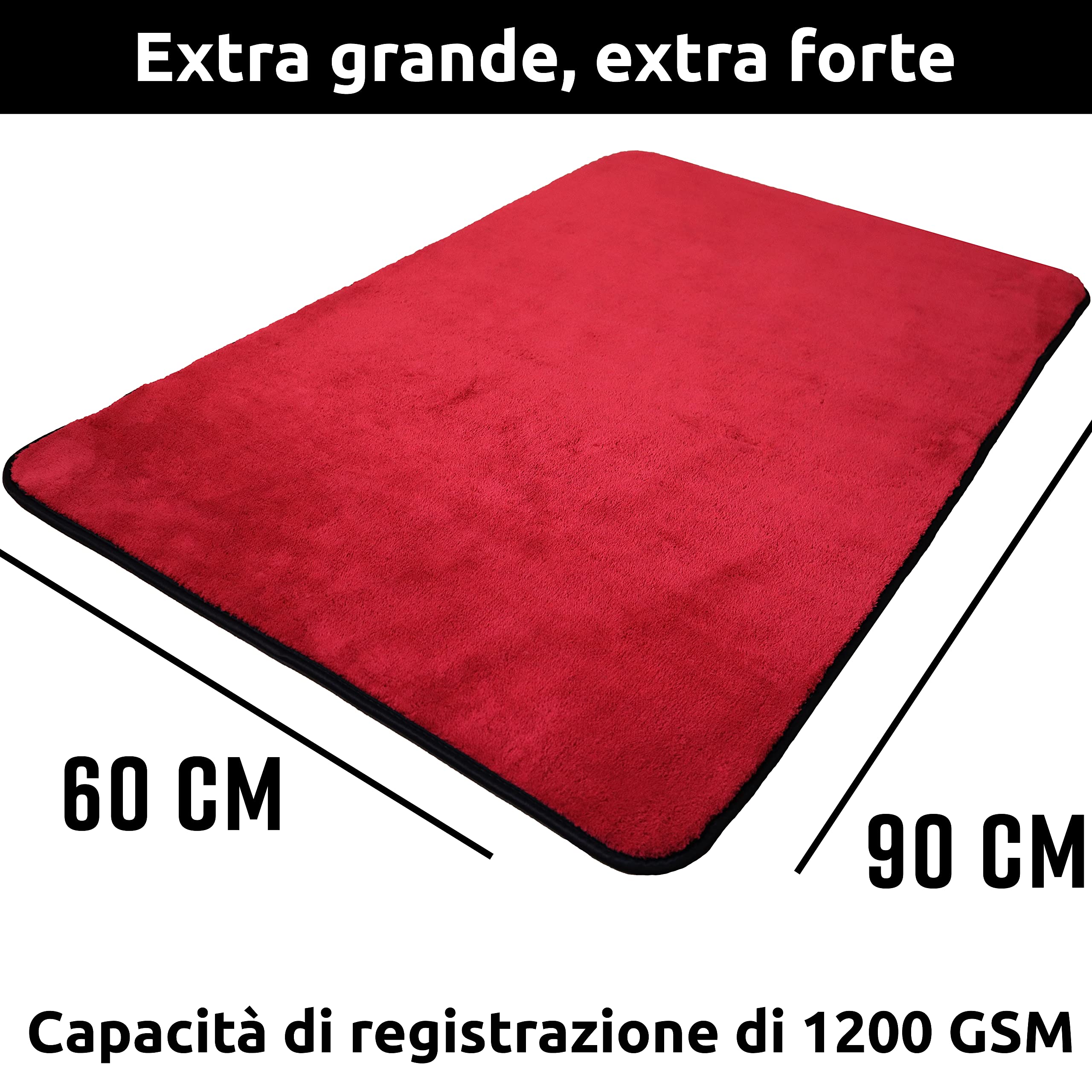 PREMIUM Drying Cloth [90x60cm - 1200GSM] - Extra assorbente senza residui - Panno in microfibra con estrema capacità di assorbimento - particolarmente delicato sulla vernice - per auto e moto