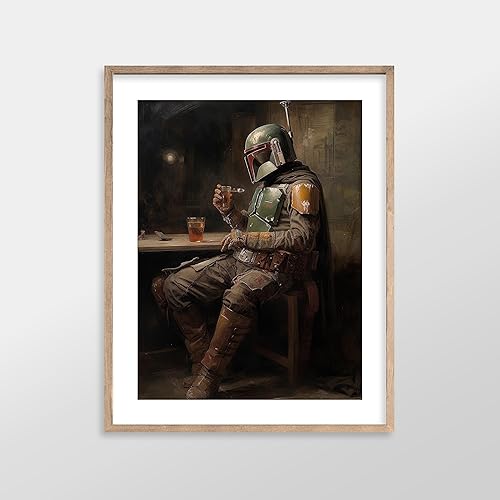 Miniatura 2 de Star Wars Bar Art Prints - Impresión de arte fino giclée premium - Decoración de pared estética para cueva de hombre, póster de whisky bourbon para