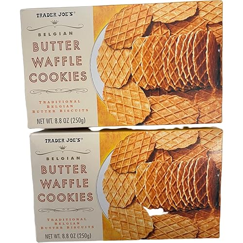 Trader Joe's - Galletas de mantequilla belga tradicionales de gofre, 8.8 onzas (paquete de 2)