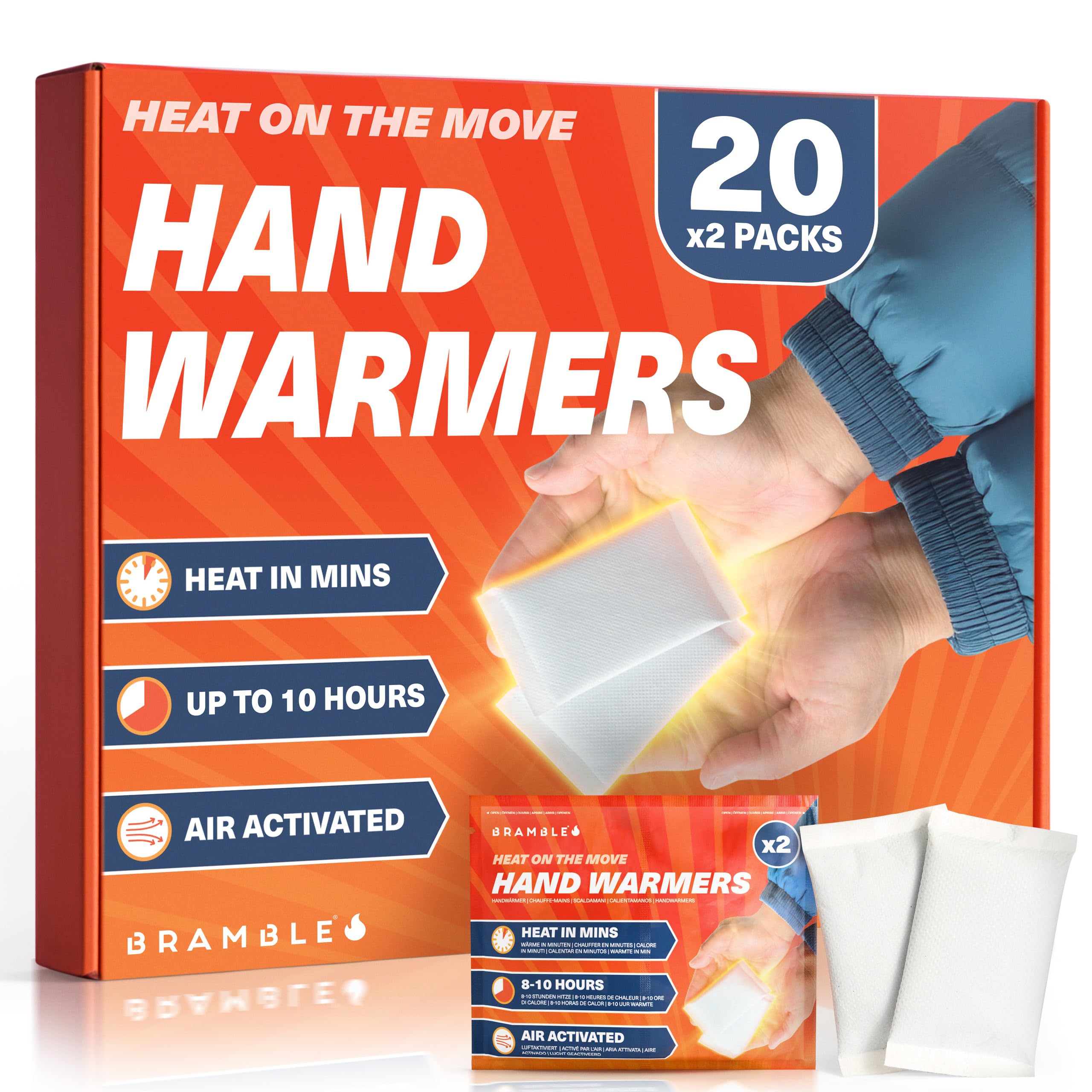 Bramble Hand Warmers Disposable - 20 Pack - Pocket Warmers for Hiking, Outdoor Activities, Skiing - 8 Hours of Heat-image-22