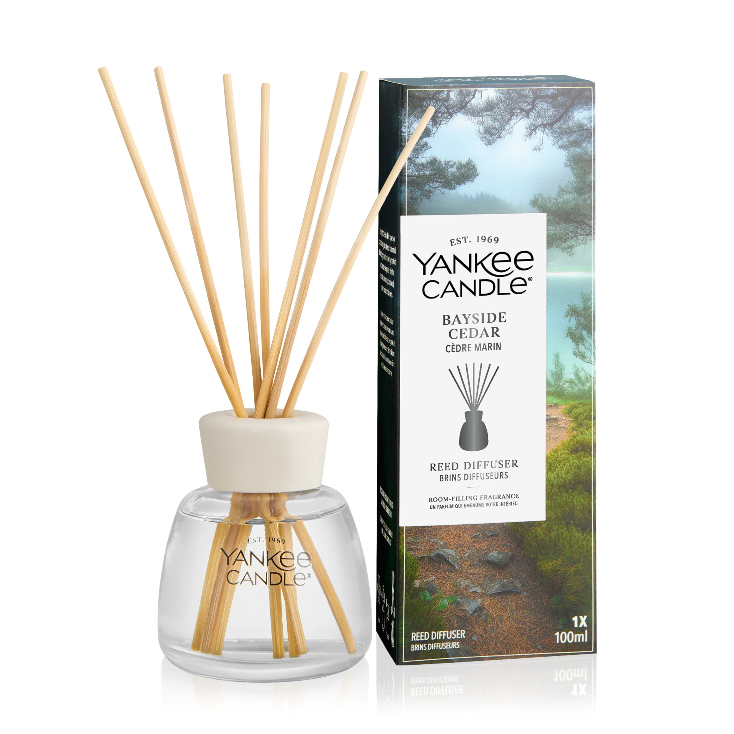 Yankee Candle Reed Diffuser | Bayside Cedar | for Small to Medium Spaces | Up to 10 Weeks of Fragrance