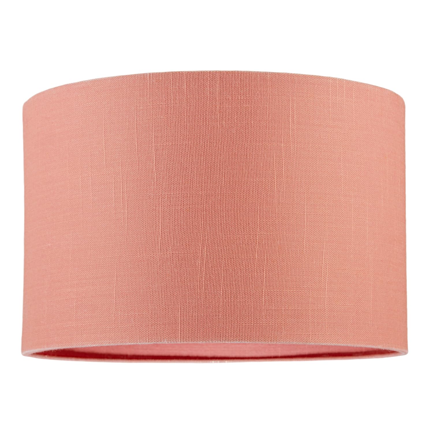 B&Q -  Chic Designer Peach Palazzo Textured Linen Fabric Circular Lamp Shade