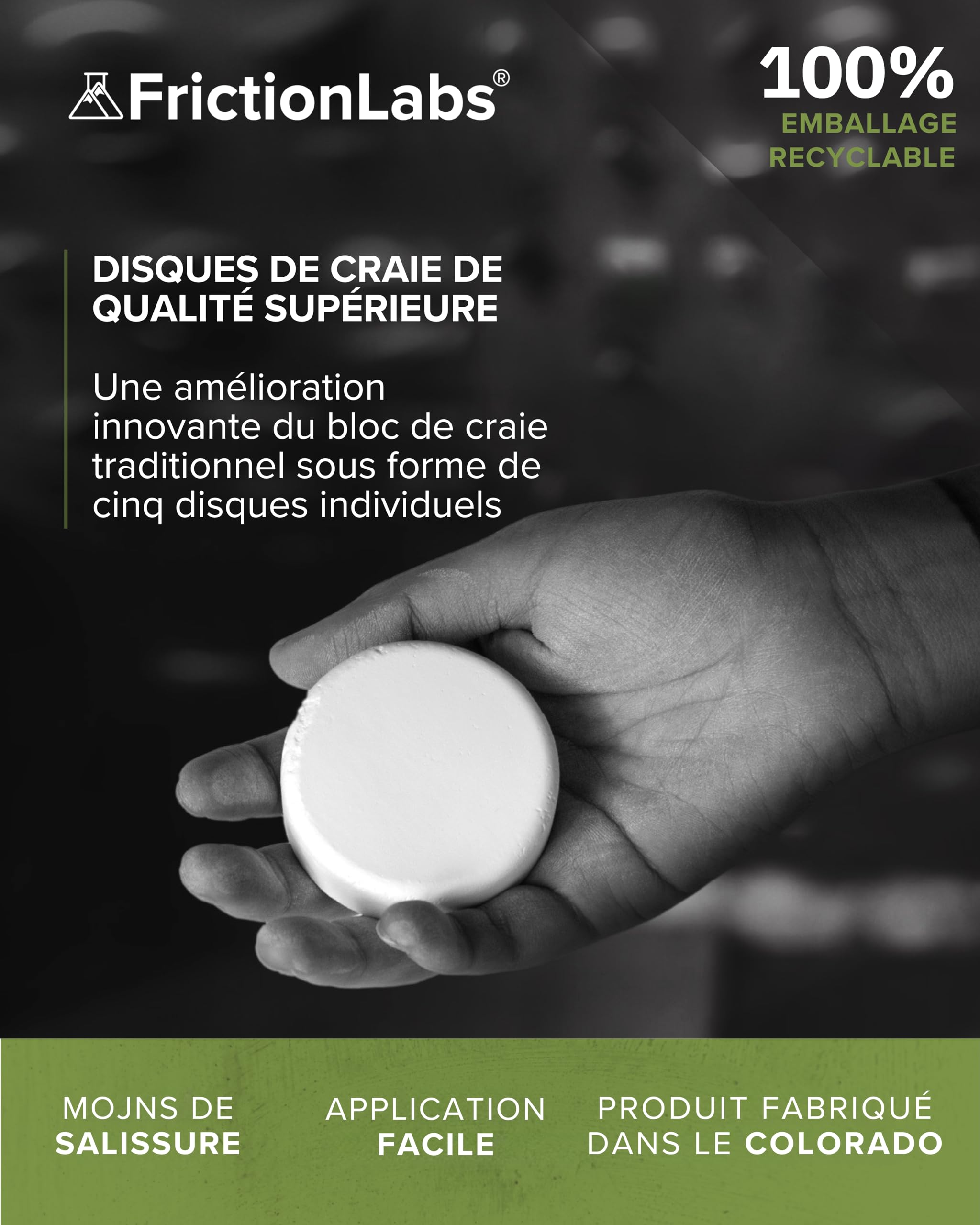 Friction Labs Craie de gym – Magic Ball, PRO Ball (sac à magnésie) ou disques | Craie d'escalade non toxique pour bloc, gymnastique et plus encore