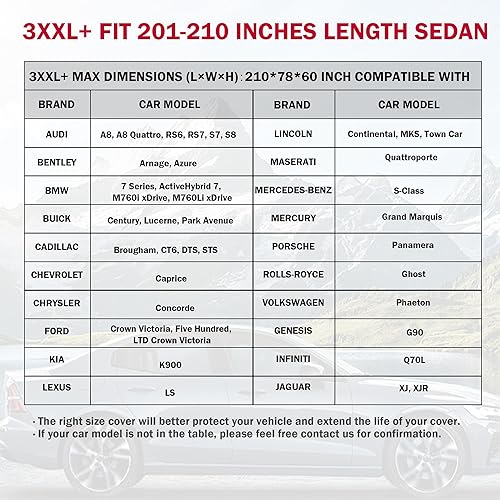 Miniatura 21 de Coverado Funda de automóvil impermeable para todo tipo de clima para automóviles, cubierta completa 210D para exteriores, protección contra rayos