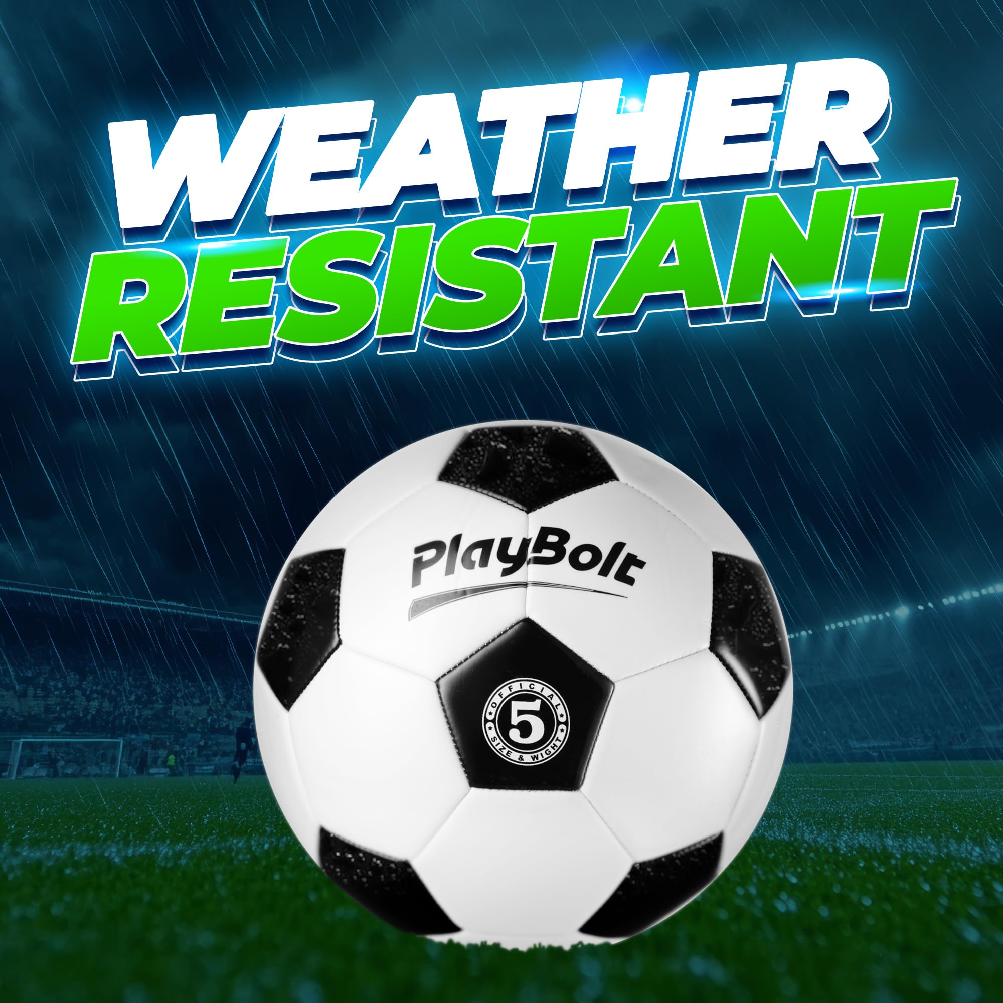 Soccer Ball Size 2/3/4 or 5 - Premium PVC Leather Cover - Youth Soccer Balls with Pump - Sports Training, Practice, Match & Game Ball for Kids, Toddlers, Teens & Adults (Pack of 1 or 4)