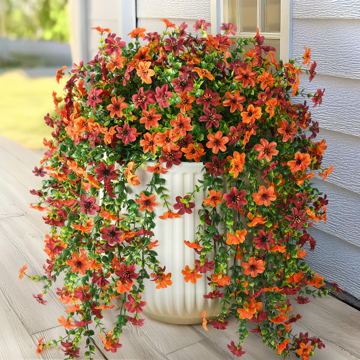 Photo 1 of INQCMY Artificial Fall Fake Flowers for Outdoor Fall Decoration