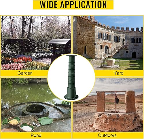 Miniatura 7 de VEVOR Soporte de bomba de agua de mano antiguo, soporte de bomba de hierro fundido con agujeros preestablecidos de 0.5 pulgadas para una fácil