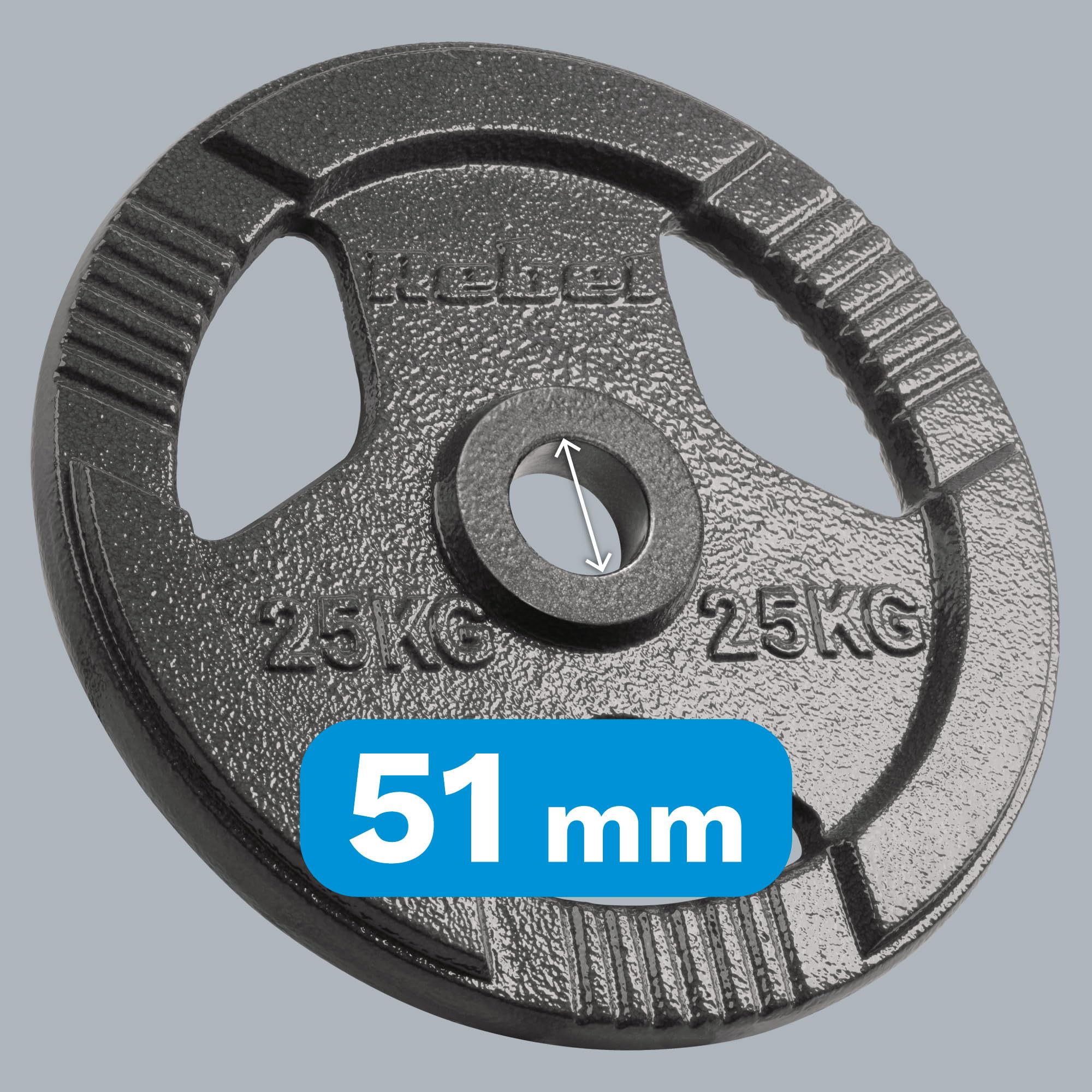 Rebel Electro Obciążenie Żeliwne 25 kg Otwór 51mm Talerz z Uchwytami