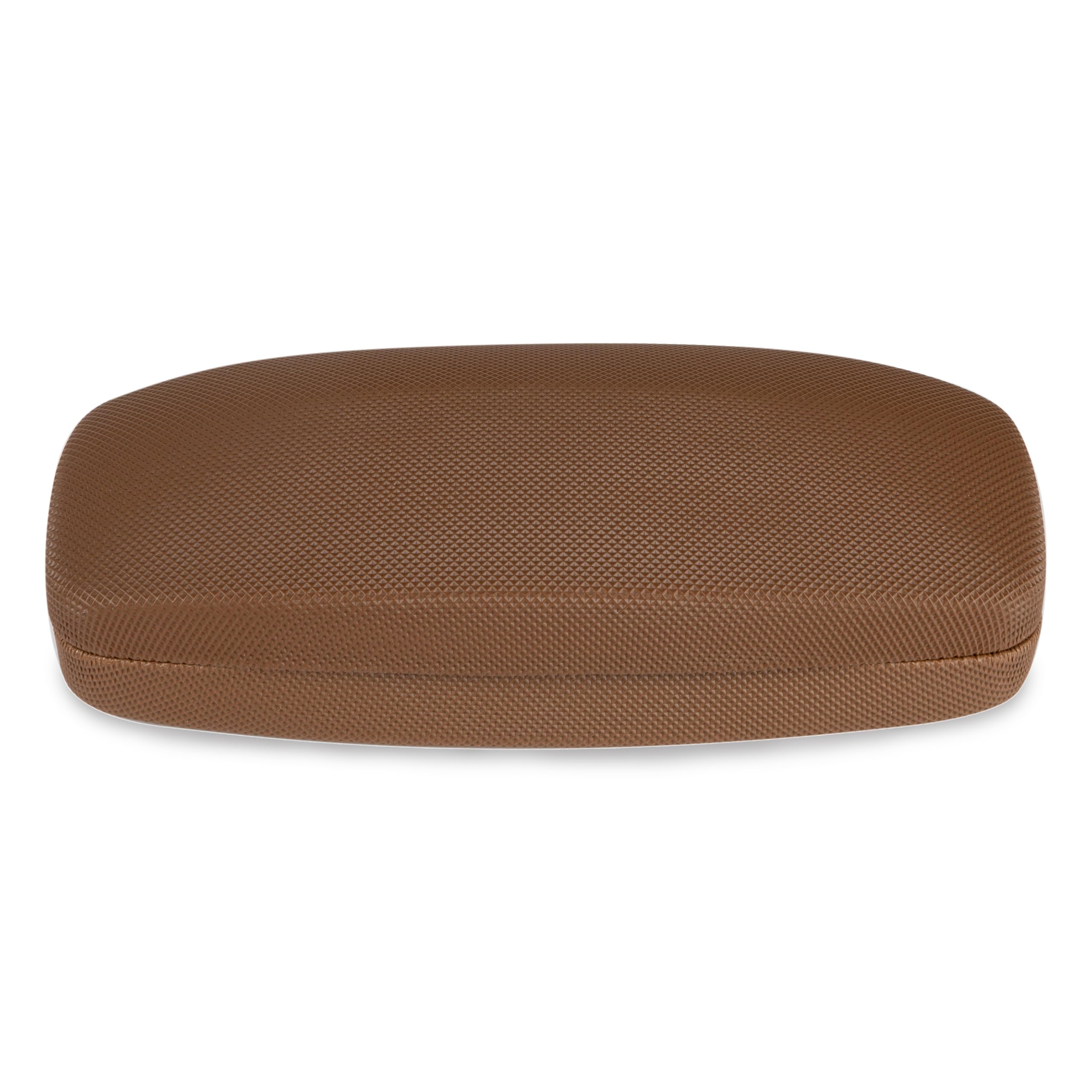 LAGO TERRA Protective Easy-Open Hard Shell Glasses Case - Brown
