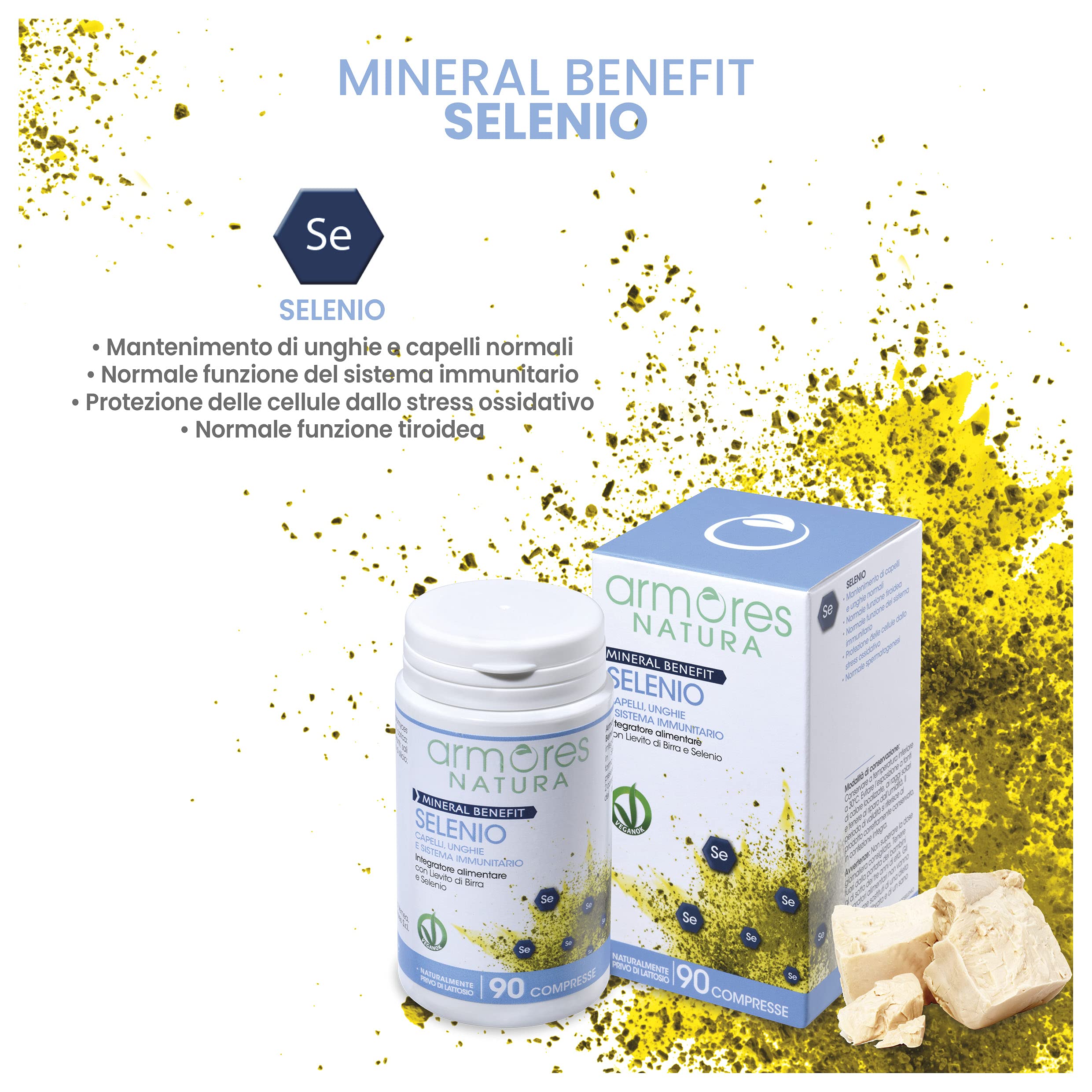Armores Natura - Armores Mineral Benefit Selenio Integratore Ricostituente 90 Compresse - 943776979