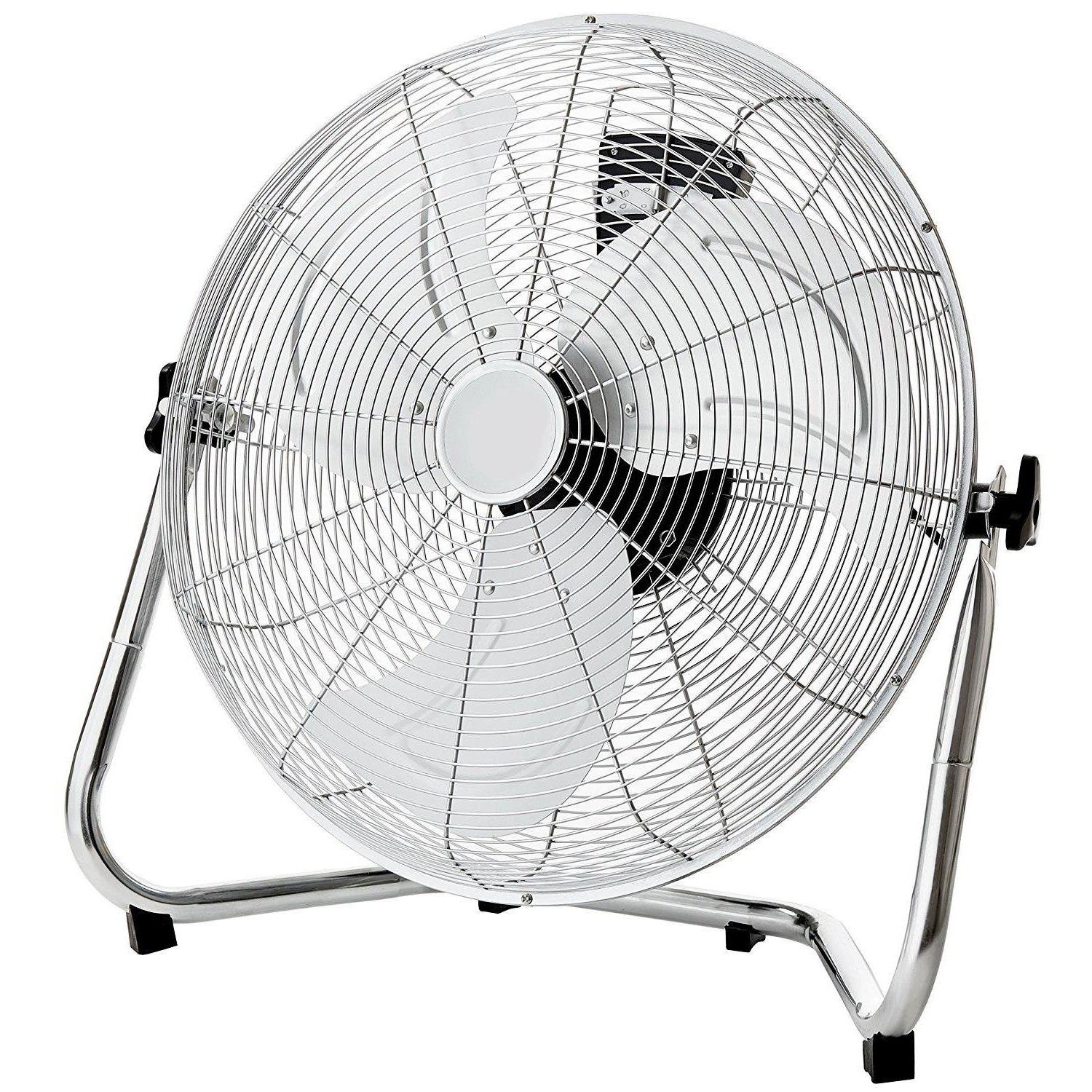 Oypla Ventilador de gimnasio autónomo eléctrico de 46 cm, cromo, 3 velocidades