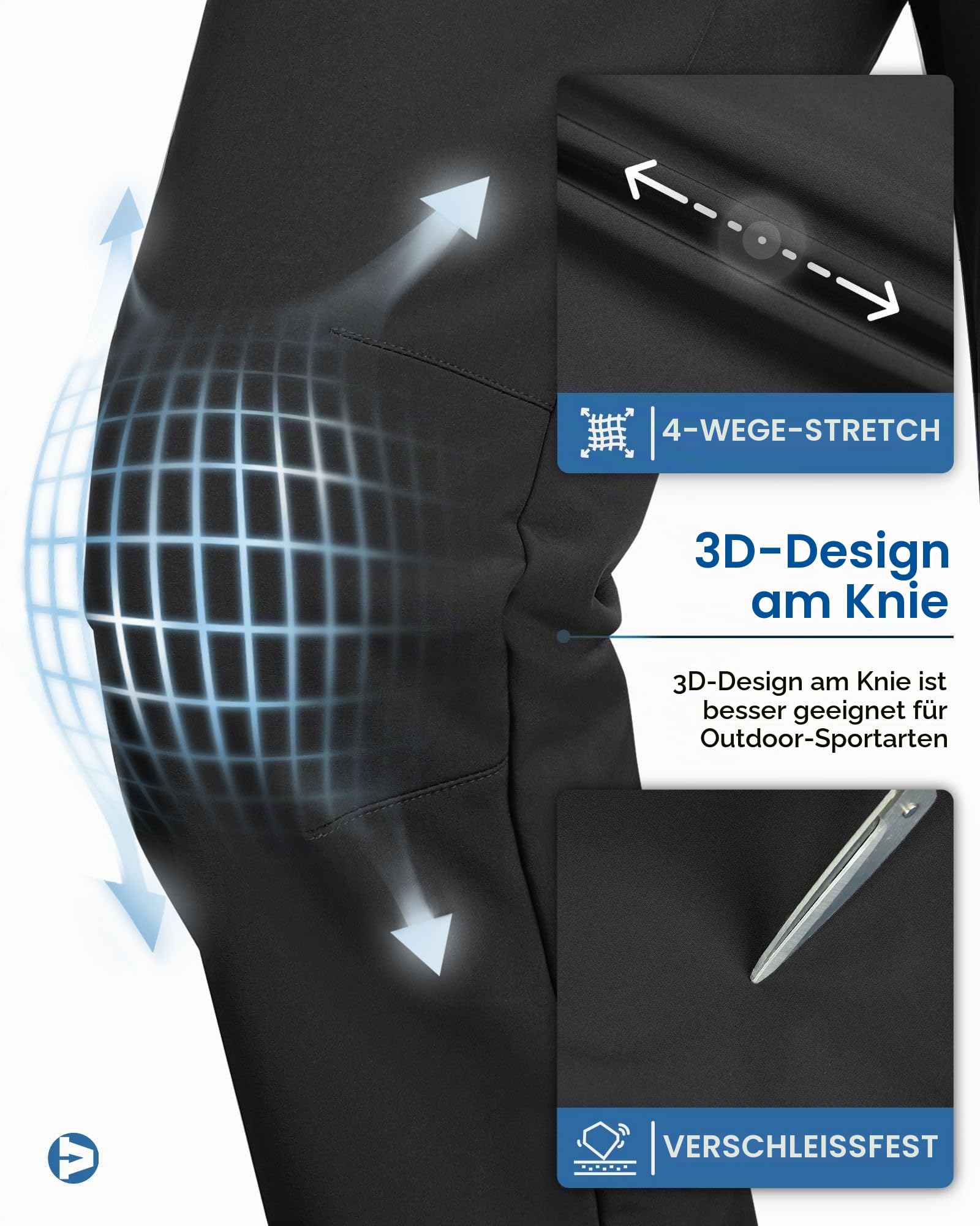 Outdoor Ventures Damen Softshellhose Winter Wanderhose Outdoorhose für Frauen Wasserdichthose Winddichte Skihosen Warme Gefütterte Trekkinghose