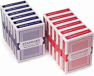 Brybelly 12 Decks Pinochle Jumbo Index Playing Cards Bulk Set - 48-Card Pre-Made Custom Pinochle Decks - Tabletop Games, Hobbies, and Accessories - Collector Items, Toys, Family Activities