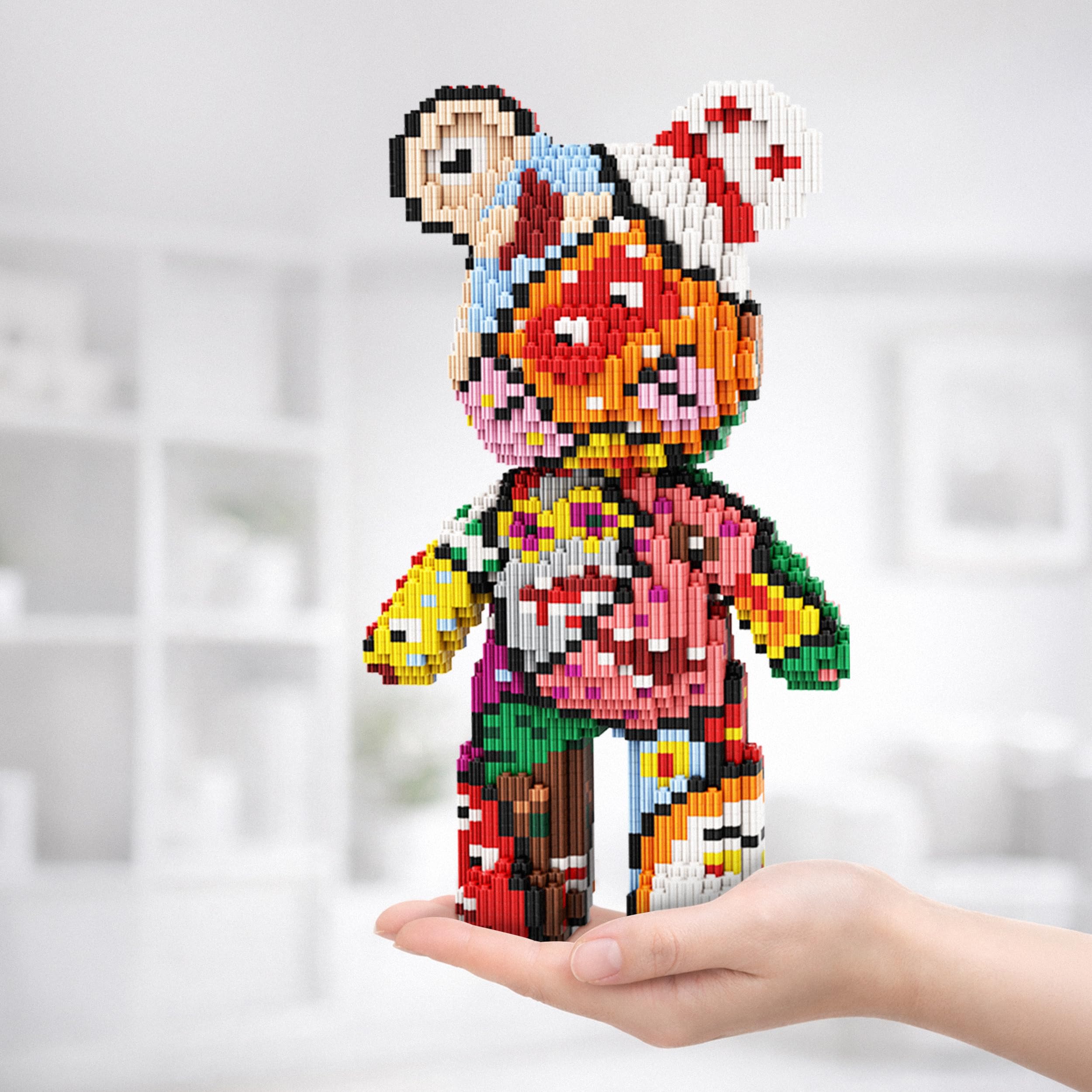 Oso 3D Chimimoryo – Bloques de construcción (3435 pcs) – Micro ladrillos Mini Building Blocks – Juego de construcción para adultos y adolescentes 14+ – 32 cm – Maqueta DIY Challenge Creativo