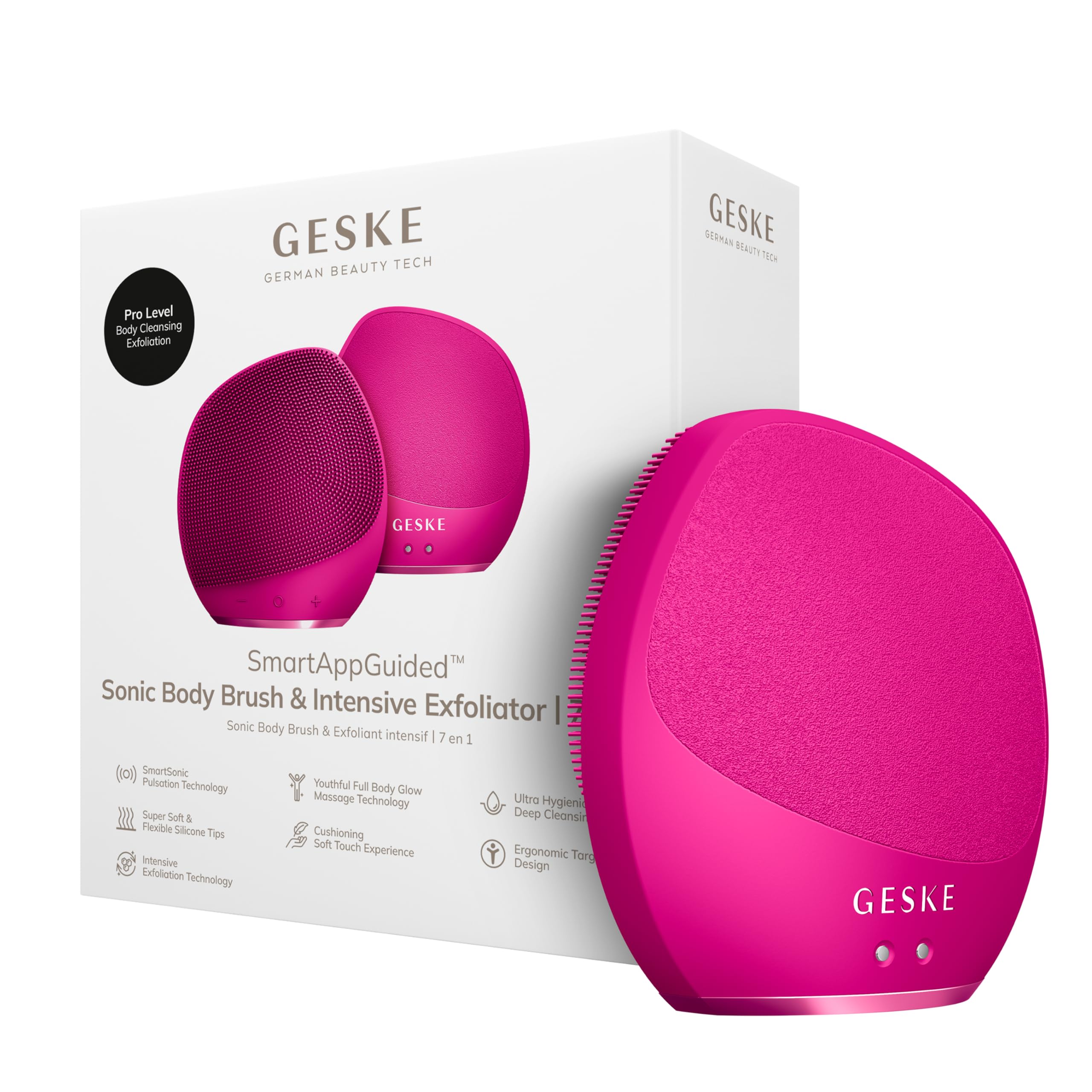 GESKE Sonic Body Brush & Intensive Exfoliator 7 in 1