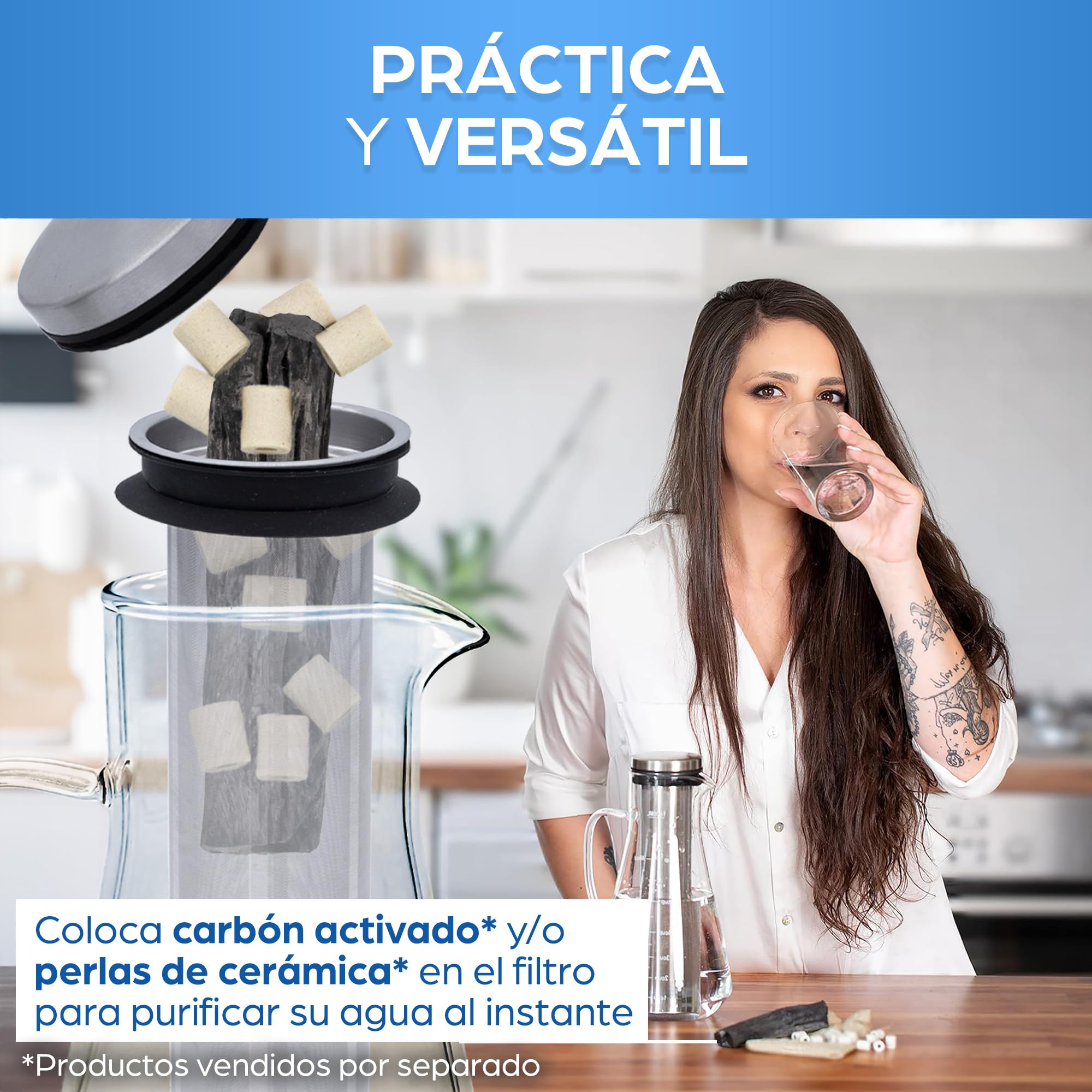 ORINKO® Jarra Cristal con Tapa 1,6L - Jarra de Agua Cristal para Infusiones - Ideal para Té, Limonada y Sangría - Jarra de Vidrio para Nevera - Diseño Elegante y Práctico para el Hogar