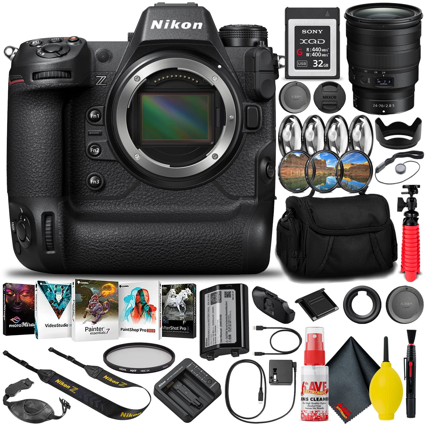 Amazon.com : Nikon Z9 FX-Format Mirrorless Camera Body (1669) + 24