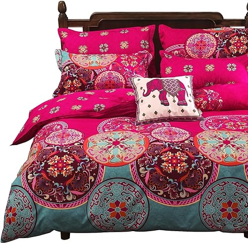 Funda de duvet de microfibra ligera Vaulia diseño Bohemia Exotic Microfibra patrón Pattern 01 Full Queen