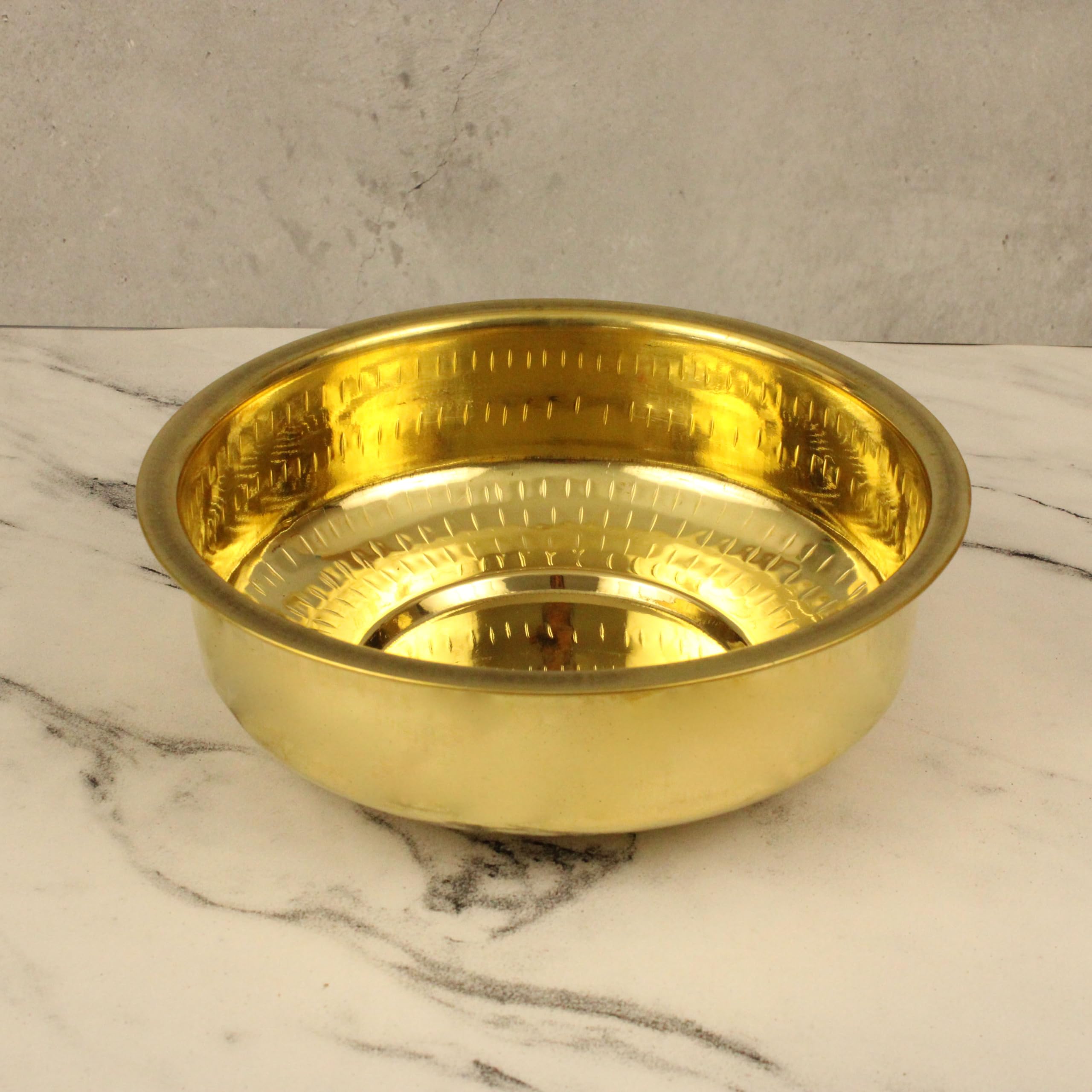 Putrika Brass Cooking Utensil Patile|Tope|Cookware|Tapeli|Peetal|Urli|Ponichatti| Vessel |Thiruvaradhana Bowl|Tharpana Chatti|Abhisheka Pathram for Pooja| Puja – Nombu Bowl (Medium) 1