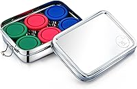 Vista 1 de Caja Bento reutilizable de acero inoxidable: 6 recipientes de 1.7 fl oz incluidos Sin plástico Apto para lavavajillas Sin derrames, a prueba