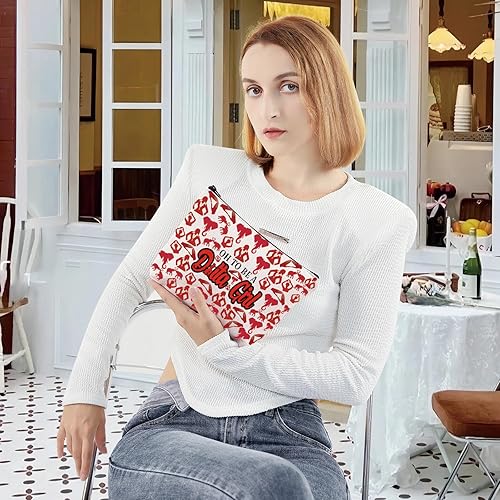 Miniatura 6 de G2TUP Elephant 1913 Sorority - Bolsa de maquillaje Oh To Be A Girl con bolsillo con cremallera para mujeres y niñas, Oh Ser nuevo, 4