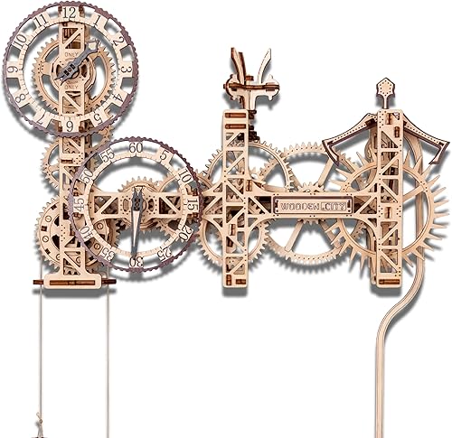 Wooden.City Kit de reloj de madera Steampunk v2 - Rompecabezas 3D de madera para adultos - Kit de modelo de reloj de construcción 3D rompecabezas de