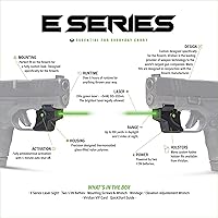 Vista 3 de Mira láser verde serie E de Viridian Weapon Technologies, ajuste personalizado para armas, para pistolas con o sin riel, láser verde clase 3R