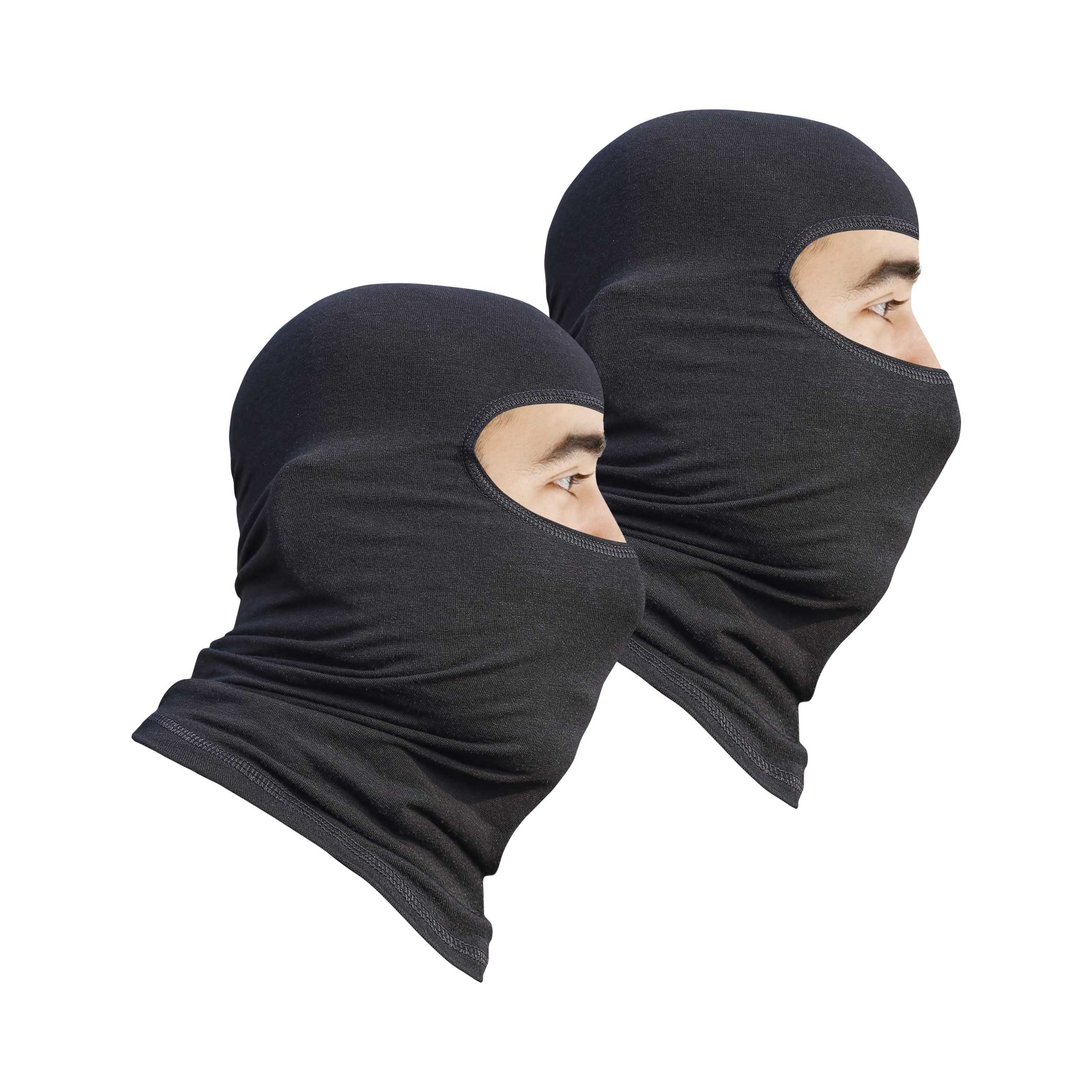(1/2/3 Pack) Balaclava Face Mask- Coolmax Highly Breathable for Biking, Cycling, Skiing & Outdoor Sports for Men/Women- Black