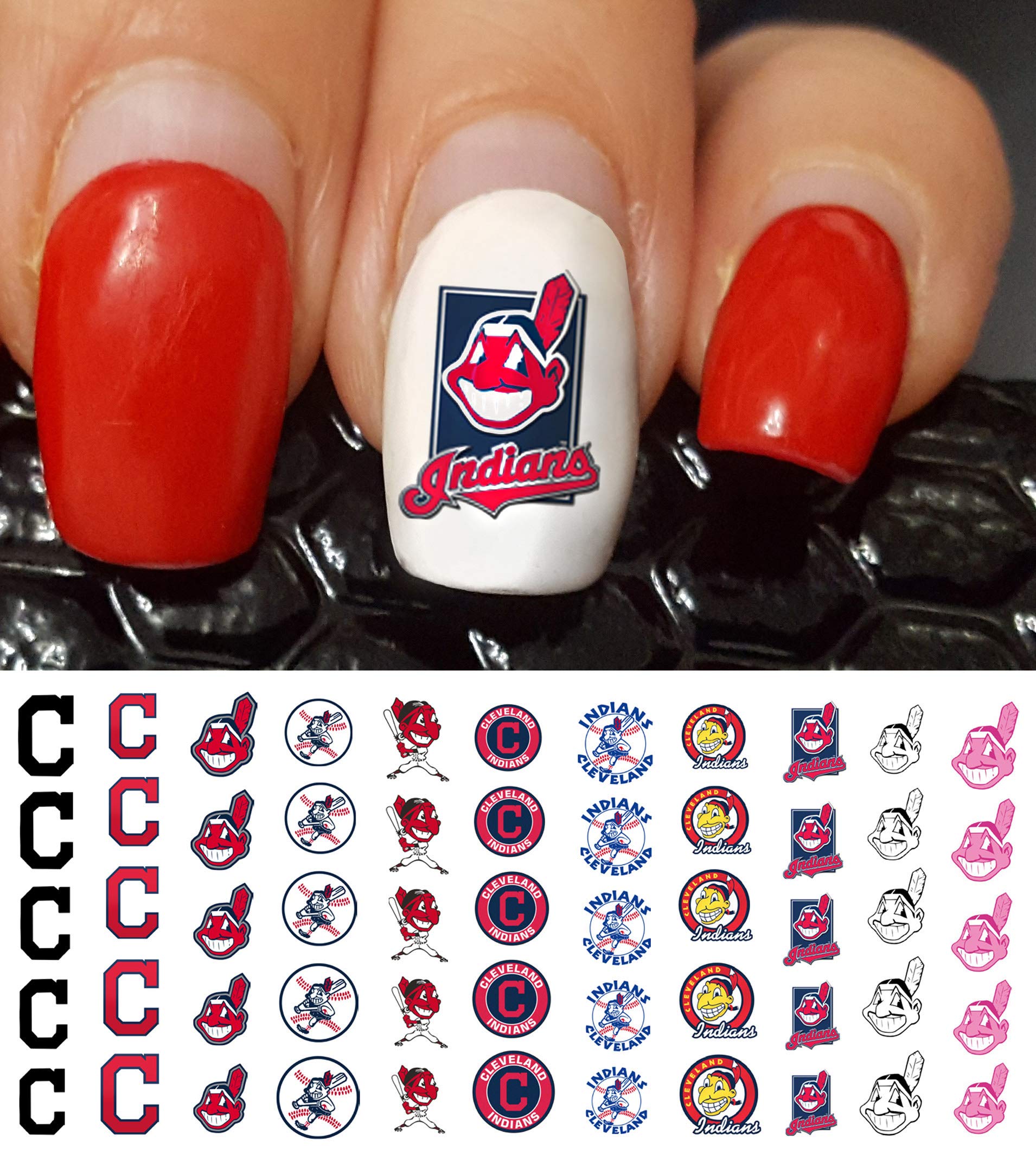 Amazon.com: Cleveland Baseball Waterslide Nail Art Decals - Salon Quality :  Beauty & Personal Care