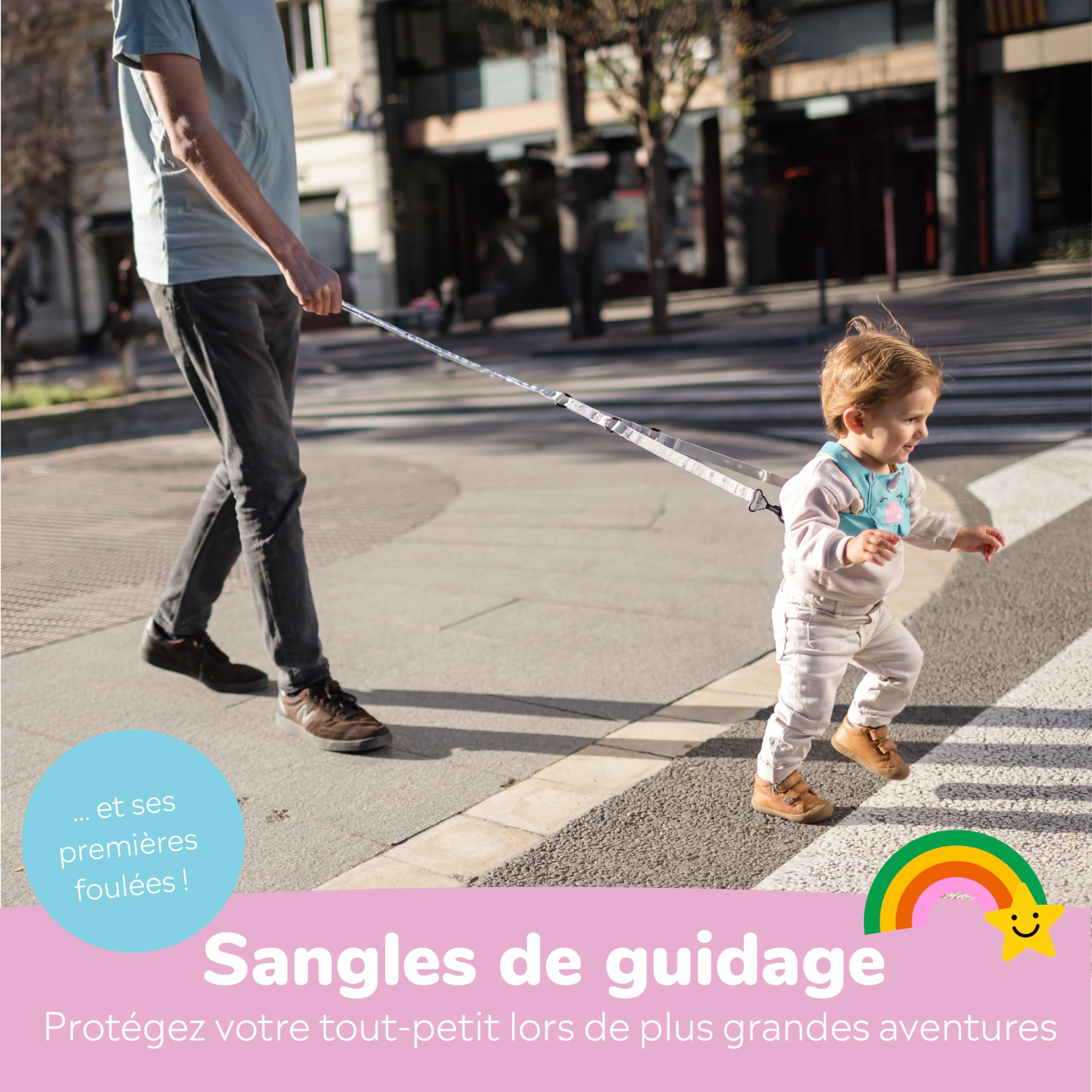 Trunki ToddlePak – Harnais Enfants, Harnais de Marche pour Bébé et Harnais Sécurité pour Enfants – Harnais Enfants Promenade Una Licorne (Turquoise)