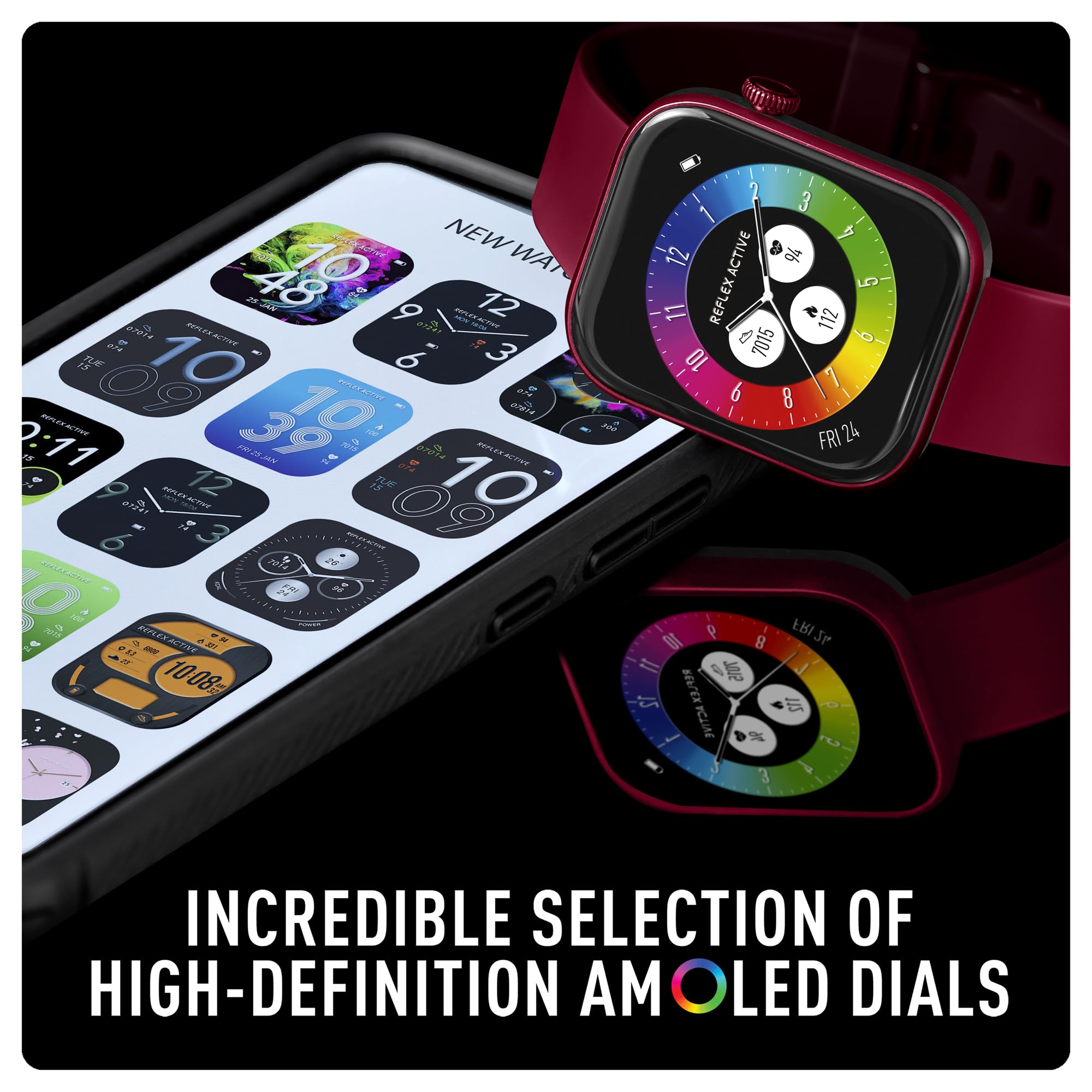 Reflex Active Spectra AMOLED Calling Smart Berry Strap Watch