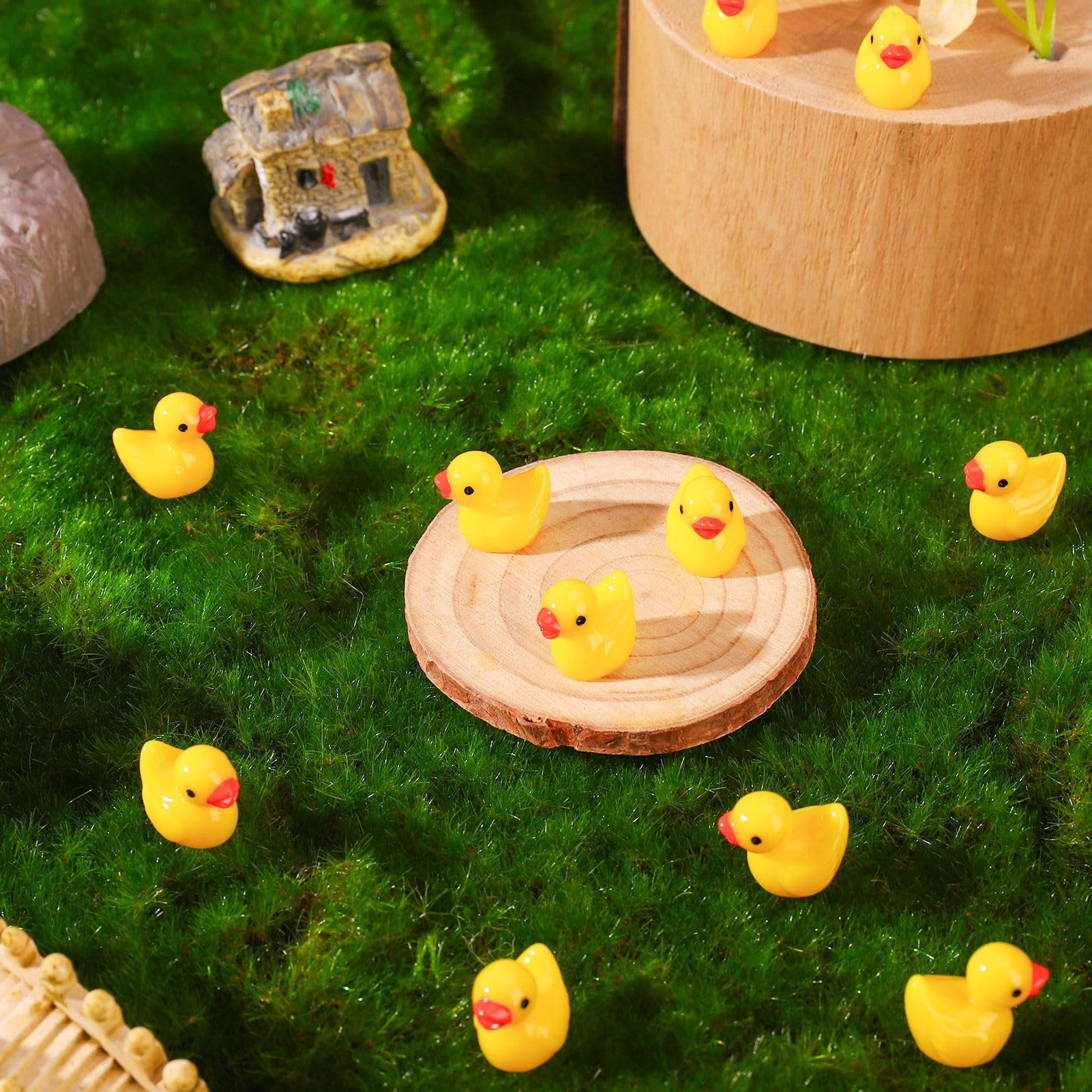 200 Stück Mini-Enten Aus Harz – Bunte Figuren Für Deko, Basteln & Feengärten