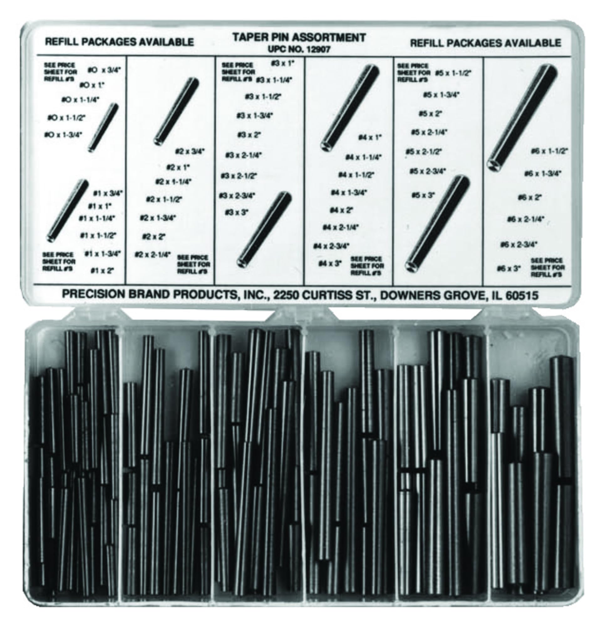 Taper Pin Assortments - taper pin 100/kit