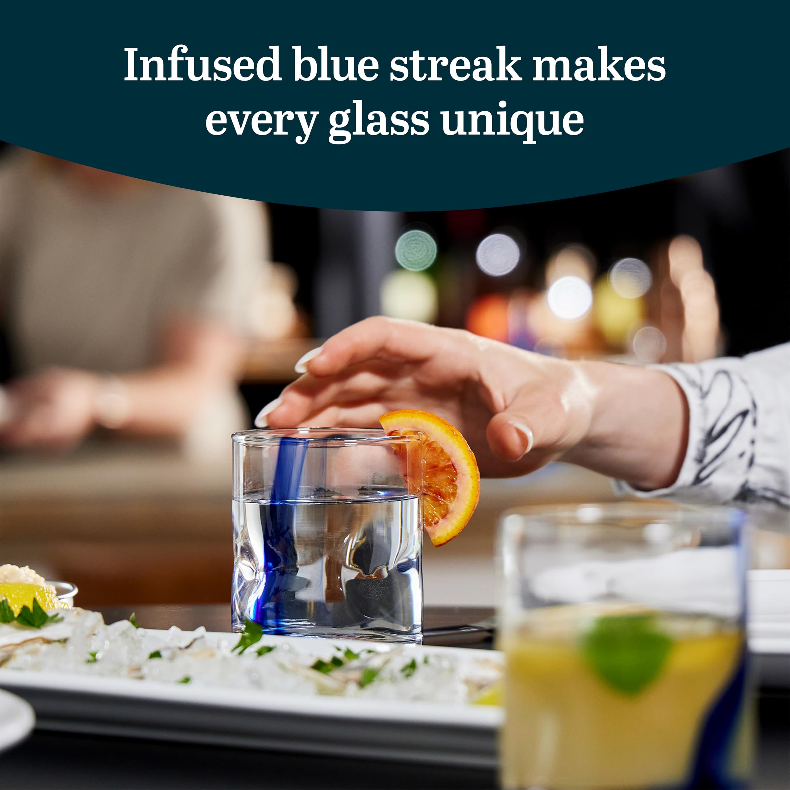 Libbey Blue Ribbon Impressions Rocks Lot de 8 verres 355 ml