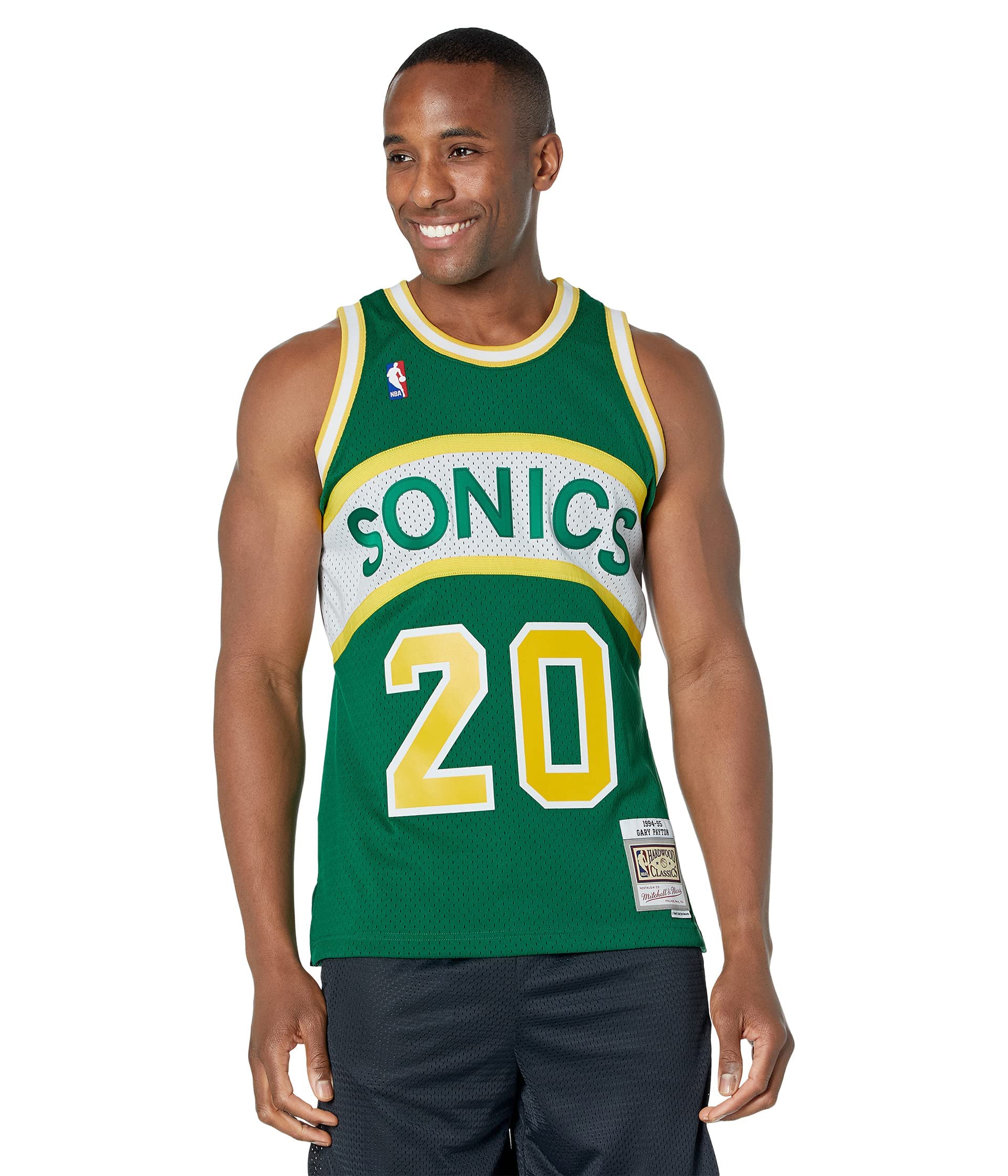 Mitchell & Ness Gary Payton #20 Seattle Supersonics 1994-95 Swingman NBA Trikot Grün