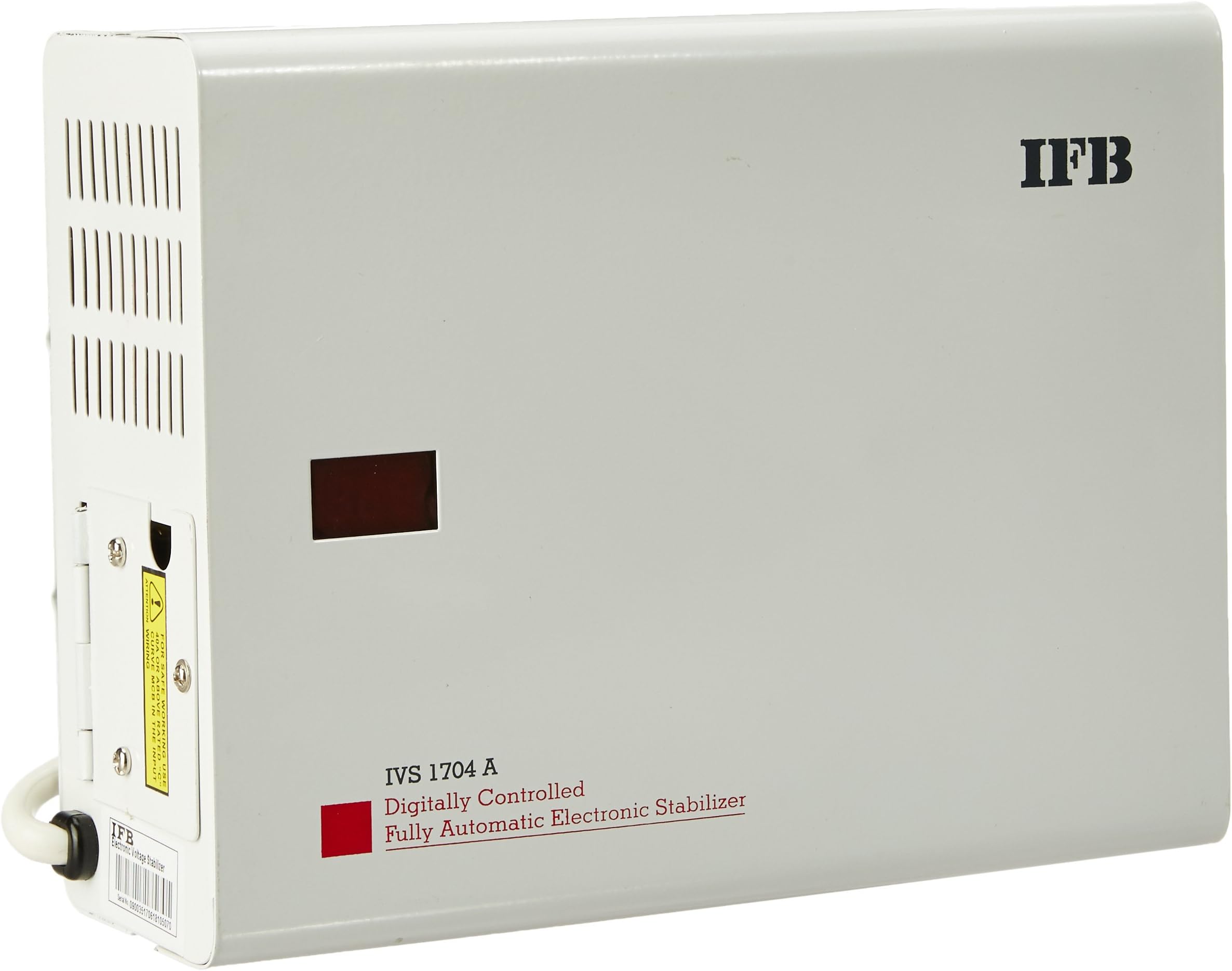 IFB IVS 1704A 150-305V Digital Voltage Stabilizer (White, Metallic Finish)