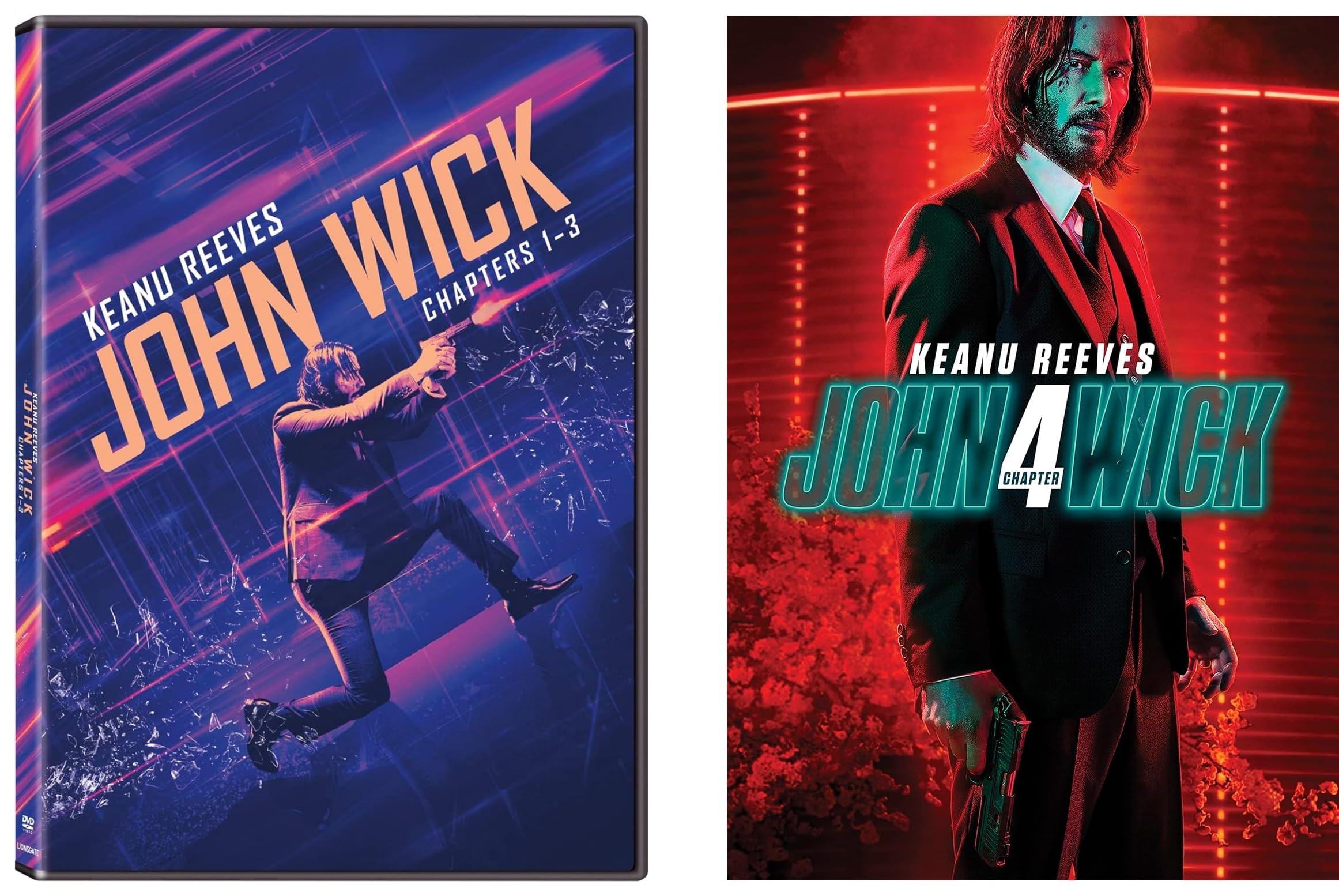 John Wick 1-4 Movie Collection - Chapters 1, 2, 3 and 4 DVD Set