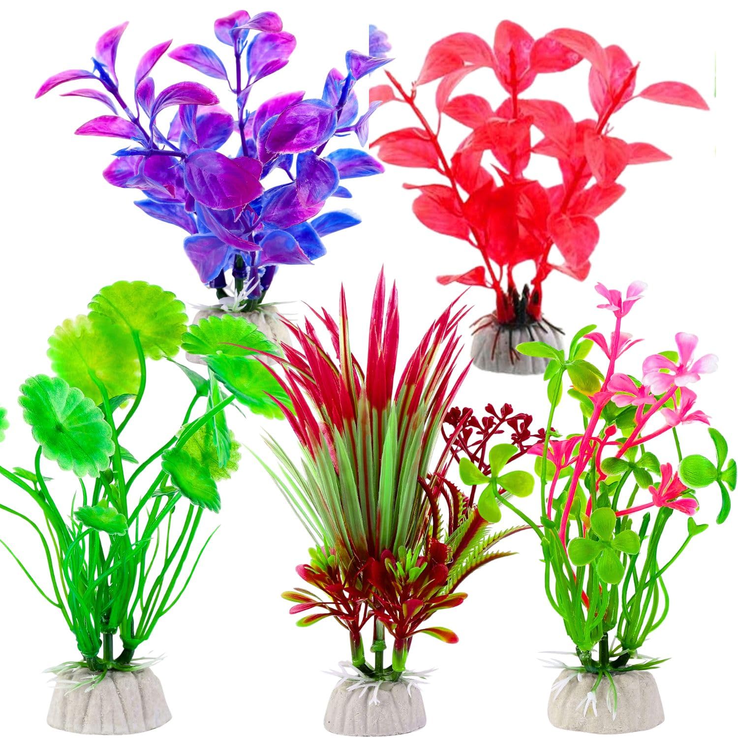 VAYINATO® (Pack of 5) Artificial Aquarium Plants Fish Tank Decorations Plastic Aquarium Plants (Random Color) by Petzlifeworld (B09HXX88PT) Amazon Price History, Amazon Price Tracker